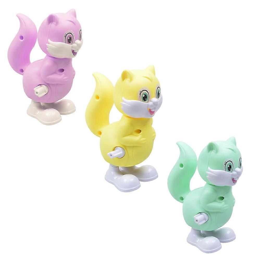 Clockwork Toys Set Squirrel Figurine Child's Interaction 4.13X3.34X1.97inch No Battery Required 3Pcs