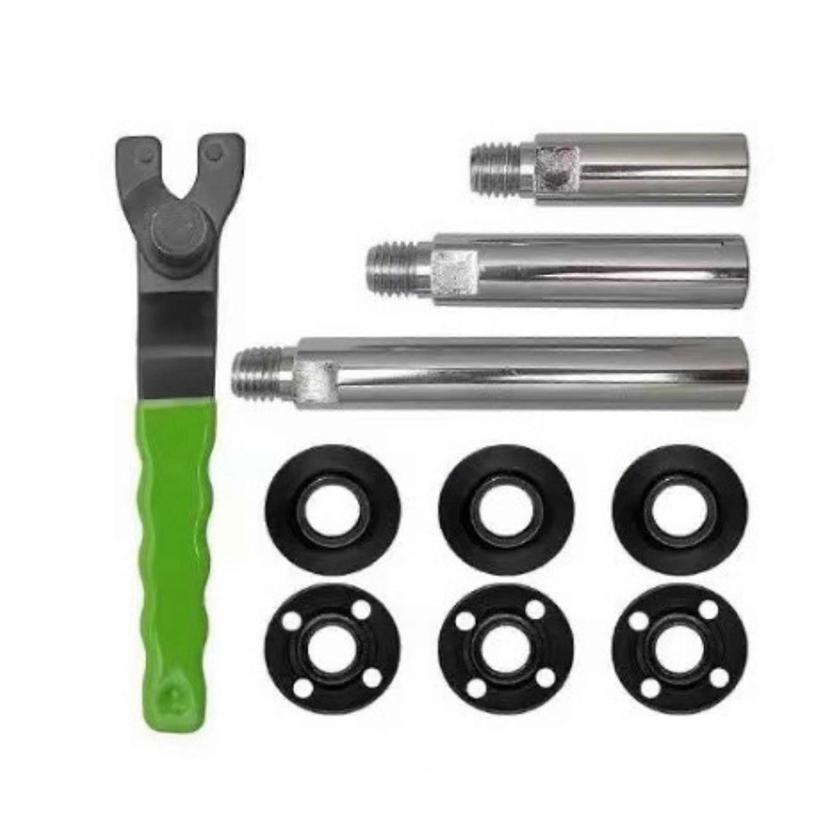 10Piece Angles Grinder 5/8-11 Thread Extended Shaft Adapter Set Compatibility for Most 5/8-11 Thread Angles Grinder Models Multicolor