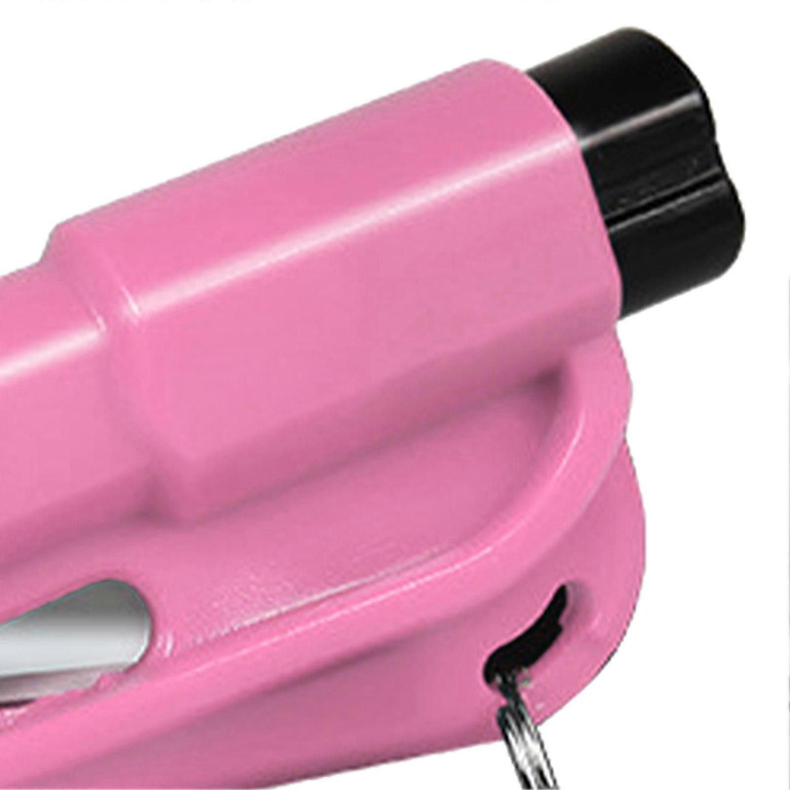 Car Window Breaker 3 in 1 Multifunctional Portable Mini Safety Hammer Emergency Escape Tool Pink
