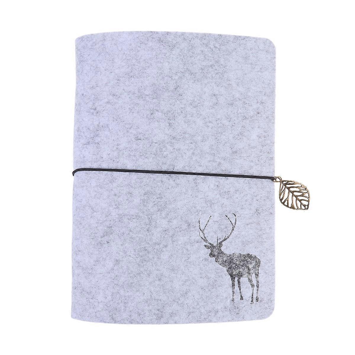 Writing Notepad Blank Paper Notebook Daily Use Students Office Workers Light Grey 24x17.5cm 1Pack