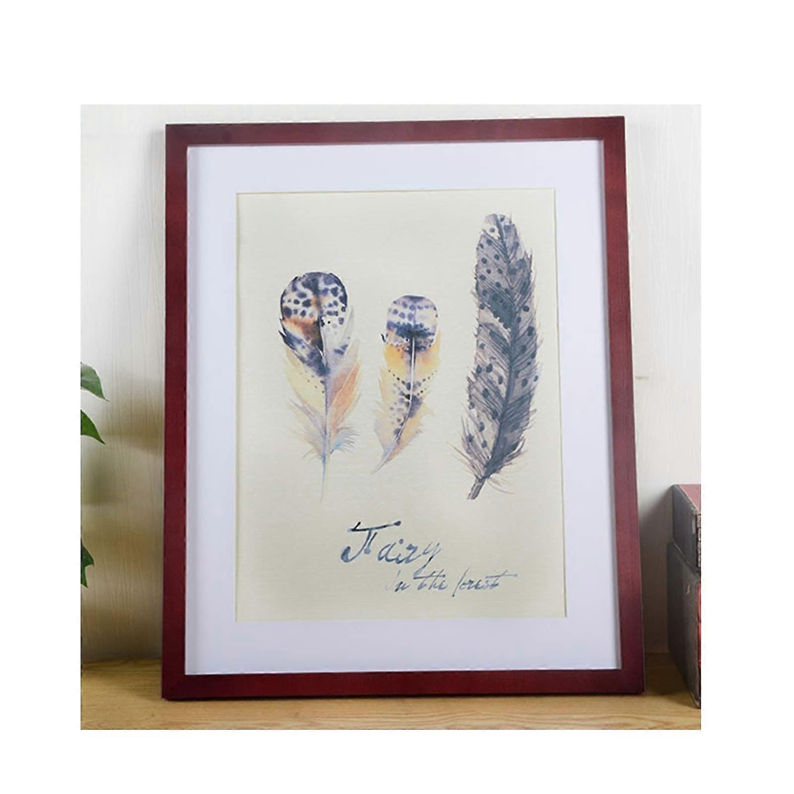 A4 wooden frame Black and white picture frames for wall art Walnut