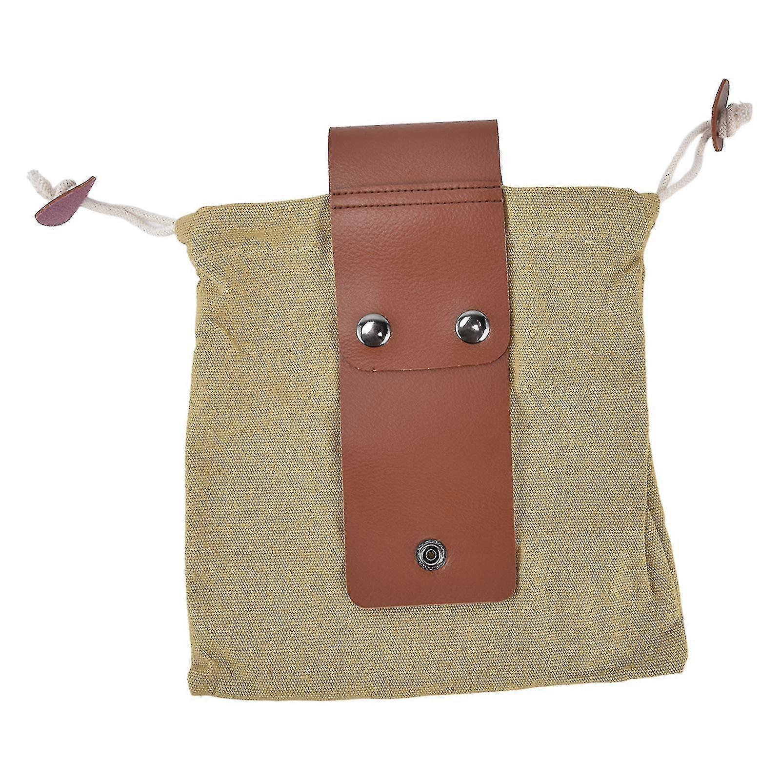 Canvas Fruit Picking Bag with Waist Belt - Foldable PU Style Foraging Bag for Space-Saving Harvesting & Easy Carrying