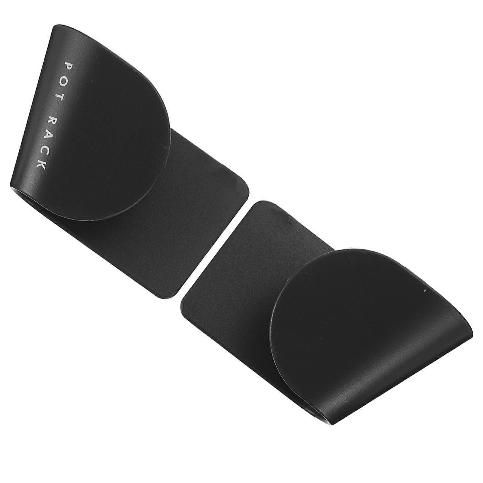 Black ABS Lid Rack with Adjustable Spacing for Kitchen Save Space and Store Large or Small Pot Lids Efficiently