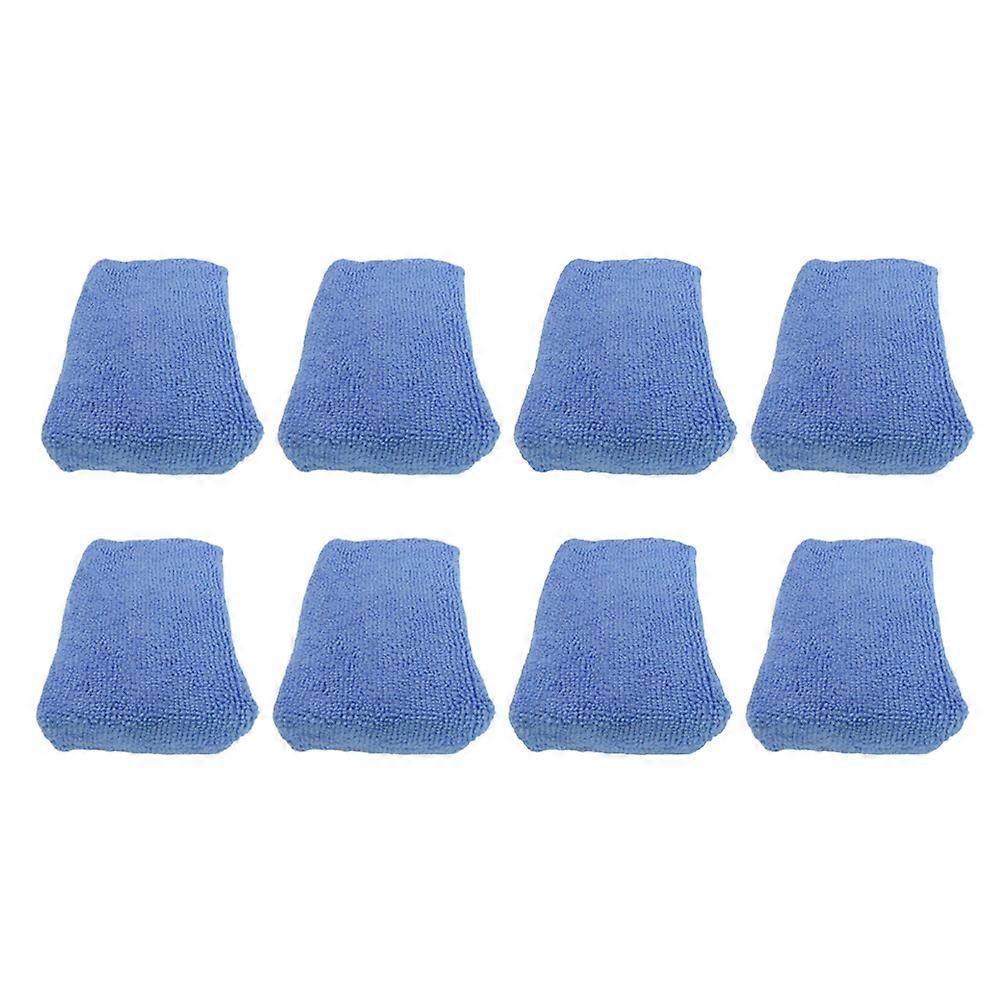 Microfibre Car Wash Towel Blue 8Pcs Cleaning Polishing Waxing Drying Cloth Vehicle Cleaning 8Set