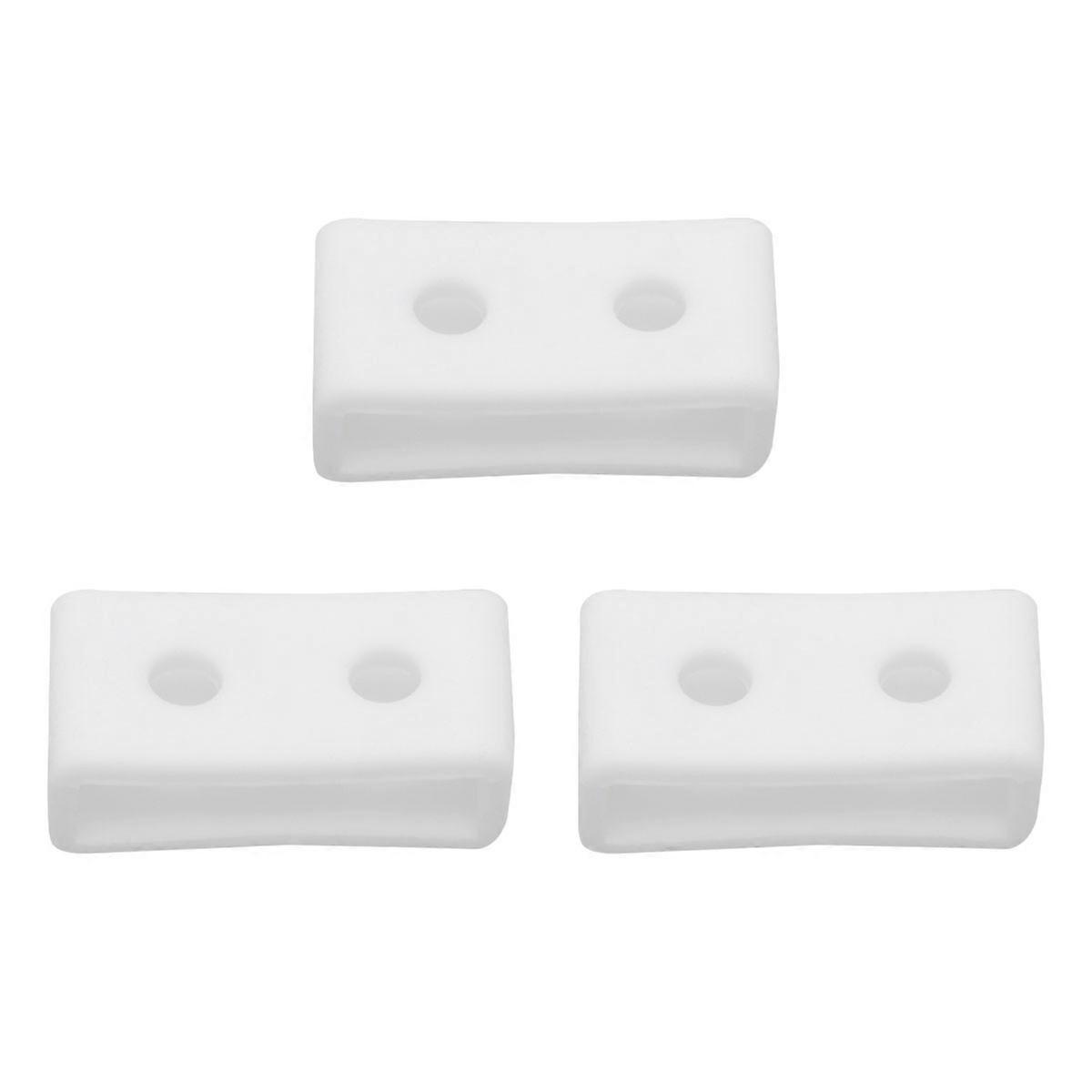 Silicone Watch Band Keepers Wear Resistant Elastic Effect for Convenient Assemble or Disassemble Men Women 24MM 3Pack