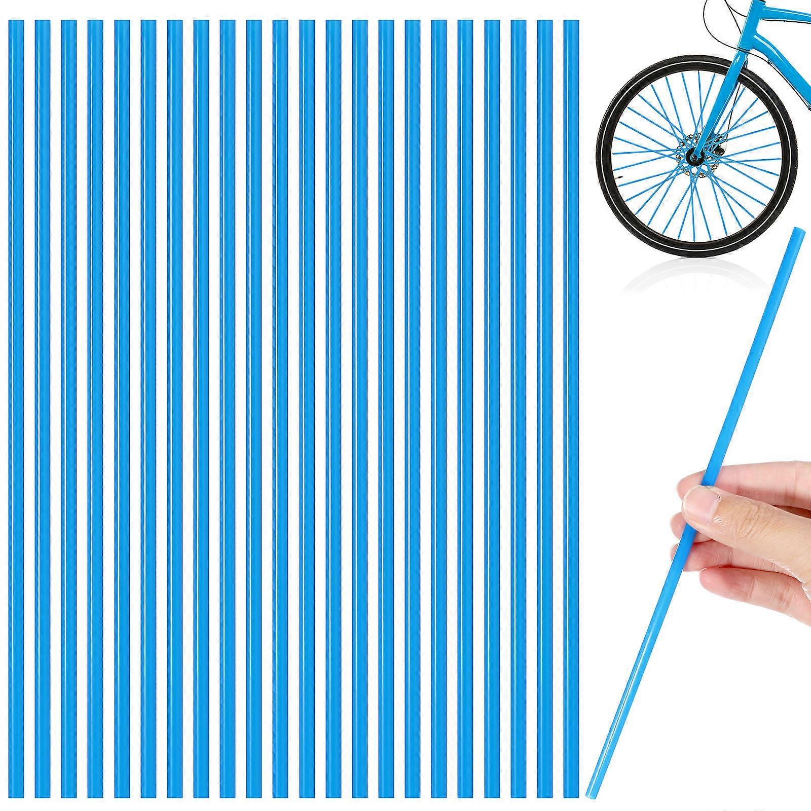 Dirt Bike Wheel Spokes Protector Kit Dust Proof Rust Proof 75Pcs Sky Blue