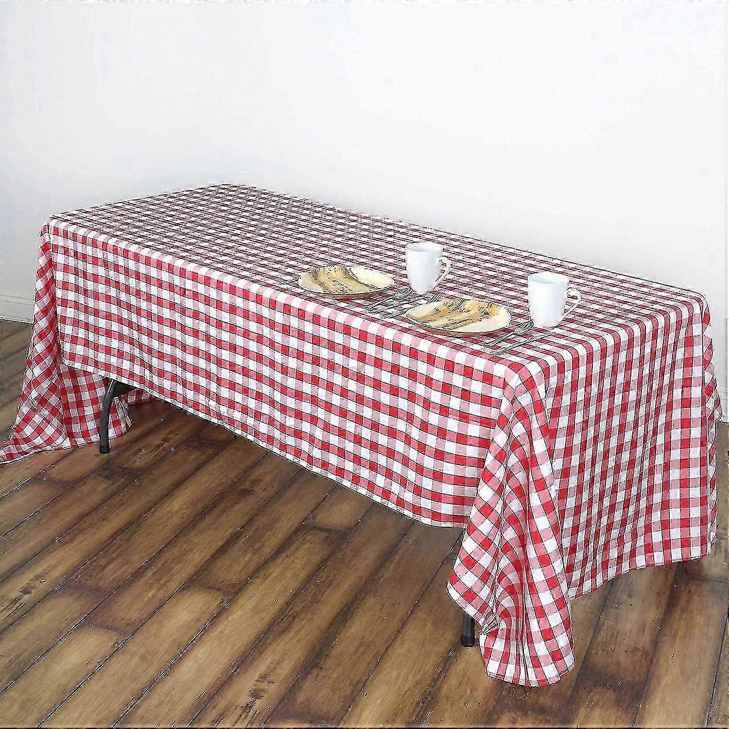 Red White Checkered Tablecloth for Summer Parties