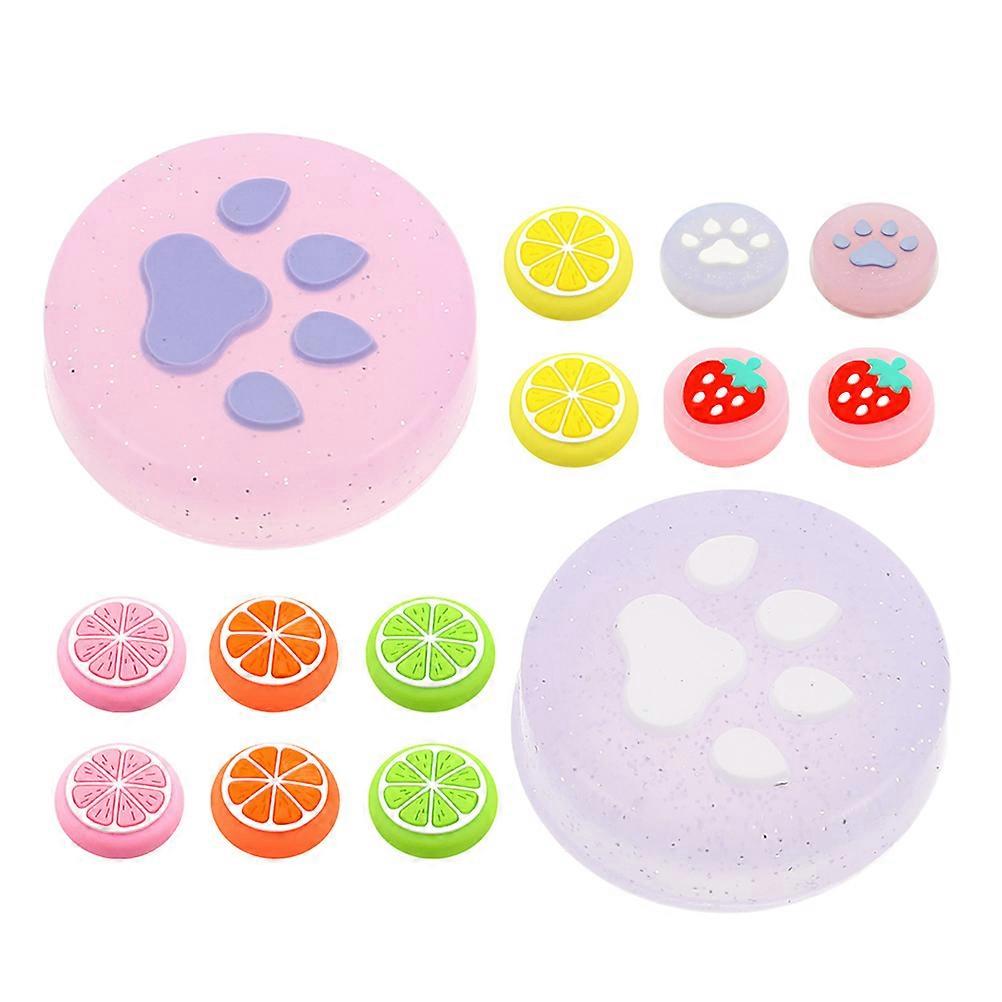 Night Glow Fruit Joystick Caps Silicone Thumb Grips for Switch 14Pcs