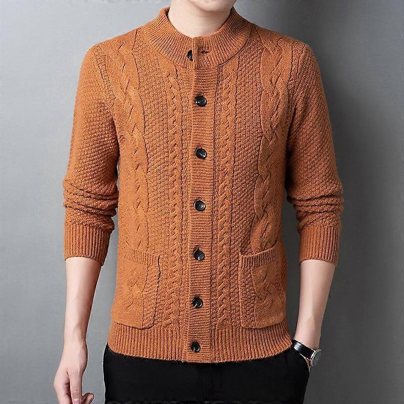 New Spring and Autumn Men's Knitted Cardigans, Fashionable and Versatile Men's Sweaters