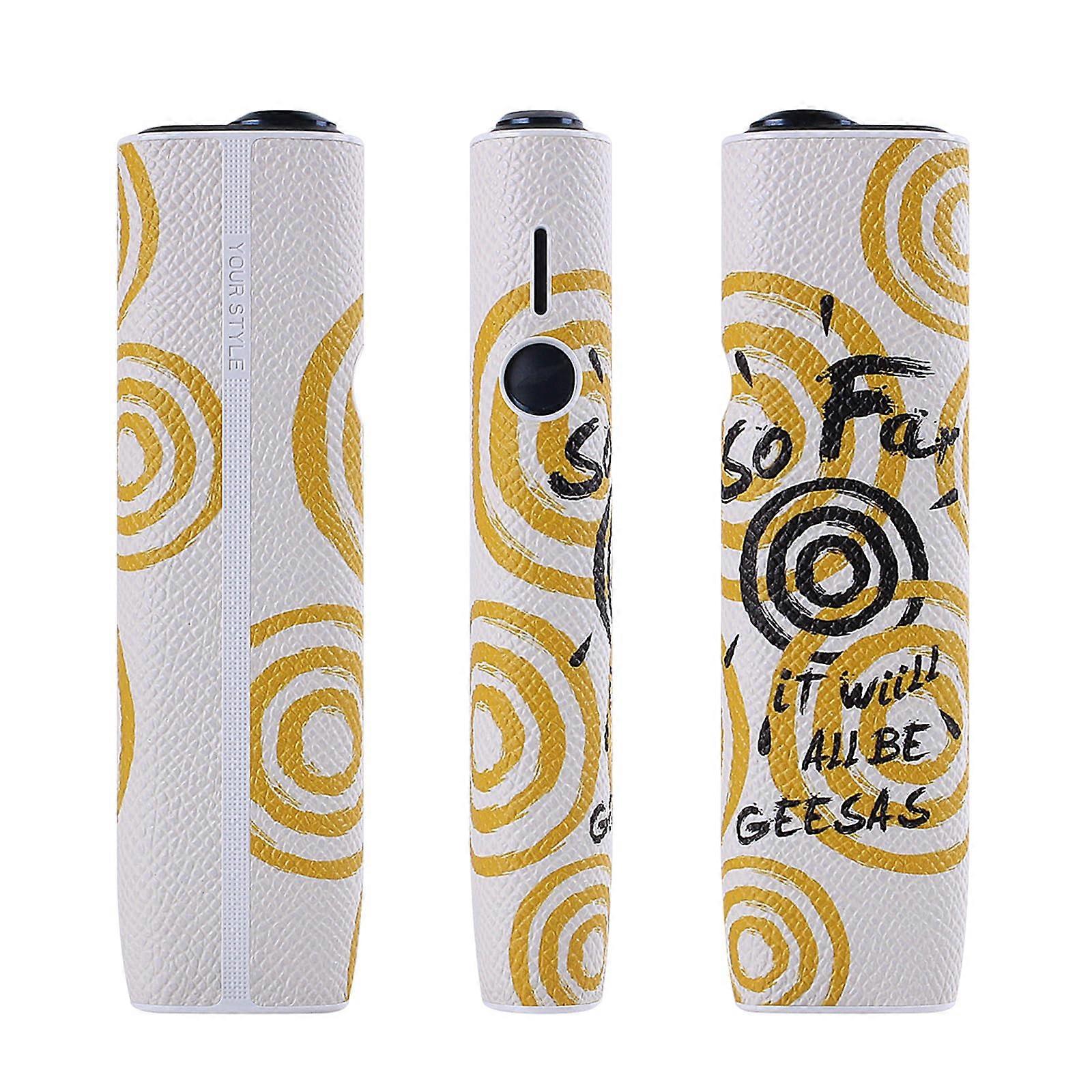 Case compatible with IQOS compatible with ILUMA One case accessory  leather protective cap protective cover protective cover (yellow)