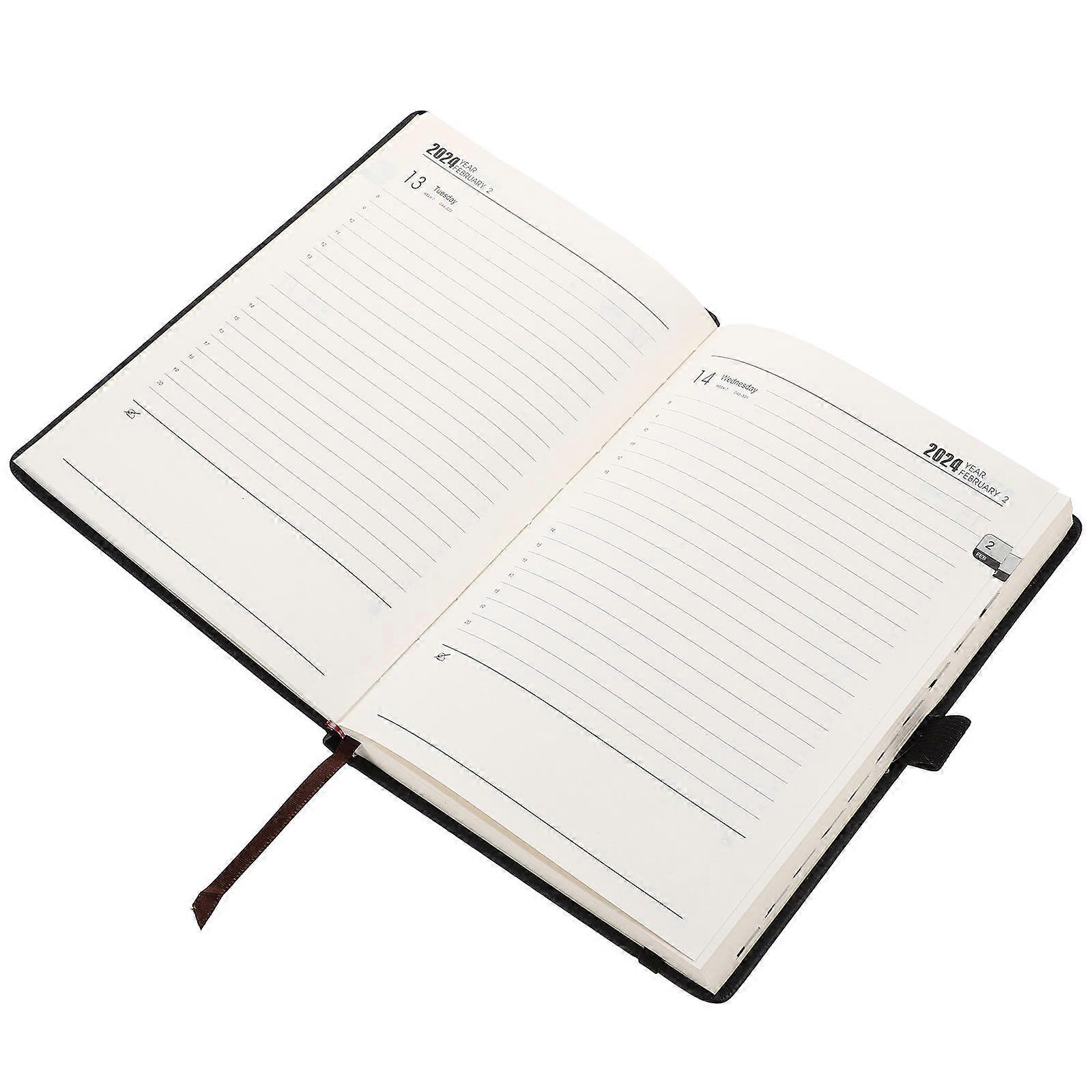 Black Planner notepad with Dividers for Home Use Made of Paper and Imitation 8.5 x 11 inches