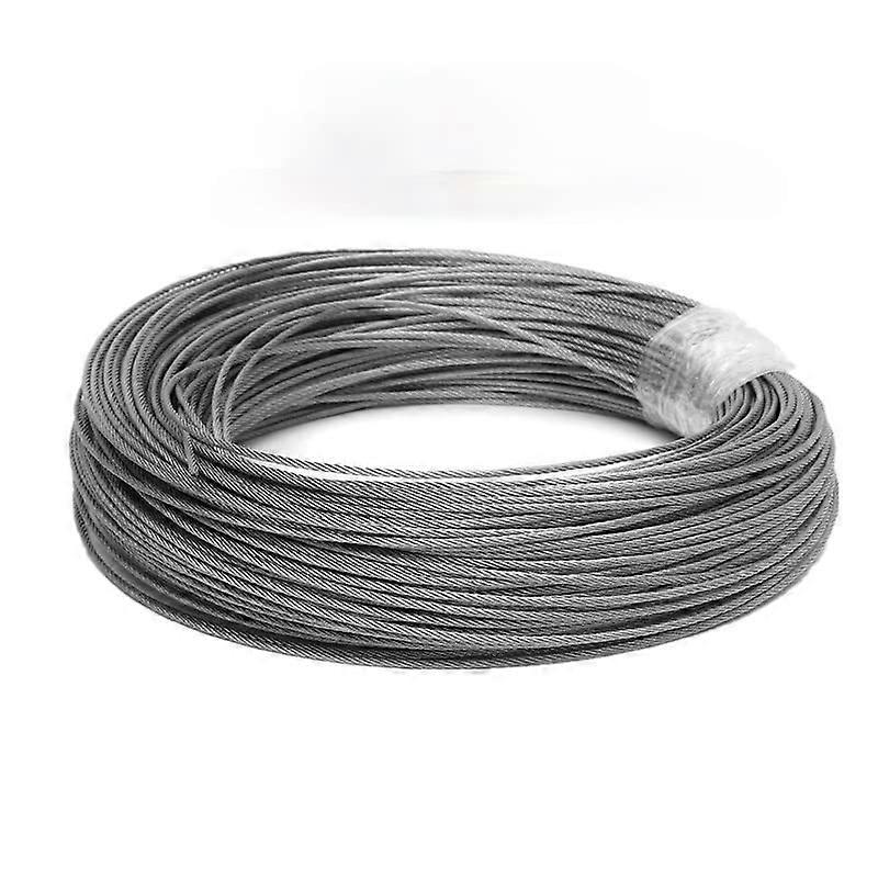 Stainless Steel Wire Rope 1.5mm x 50m 7x7 Strand Cable for Lifting, Fishing, Clothesline
