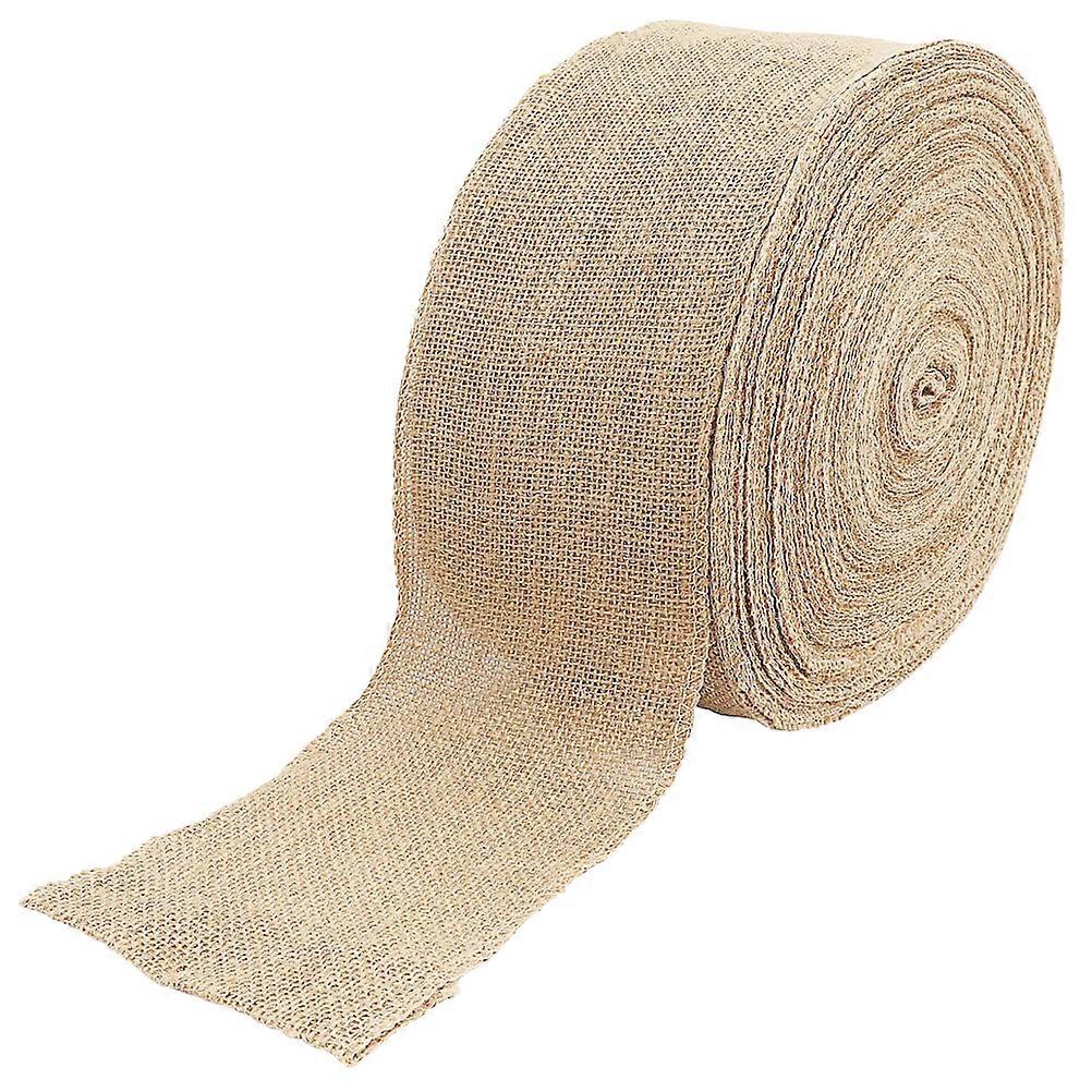 Wired Edge Burlap Ribbon Wide Natural Jute for Floral, Wedding, and Party Decorations – Rustic Style Suitable for Indoor and Outdoor Use