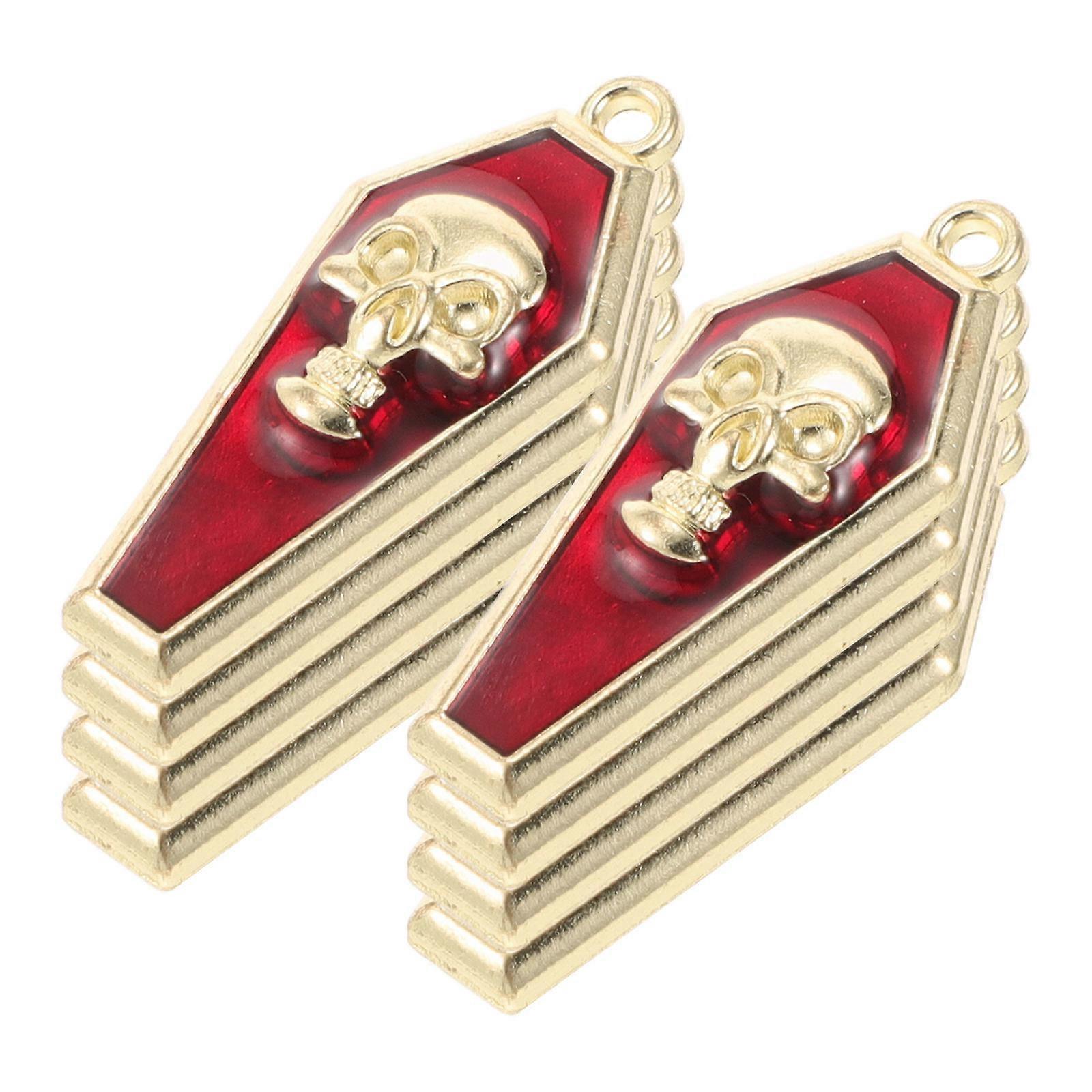 DIY Projects Skull Charm Alloy Material Cross Shape Fashionable Design 10Pcs