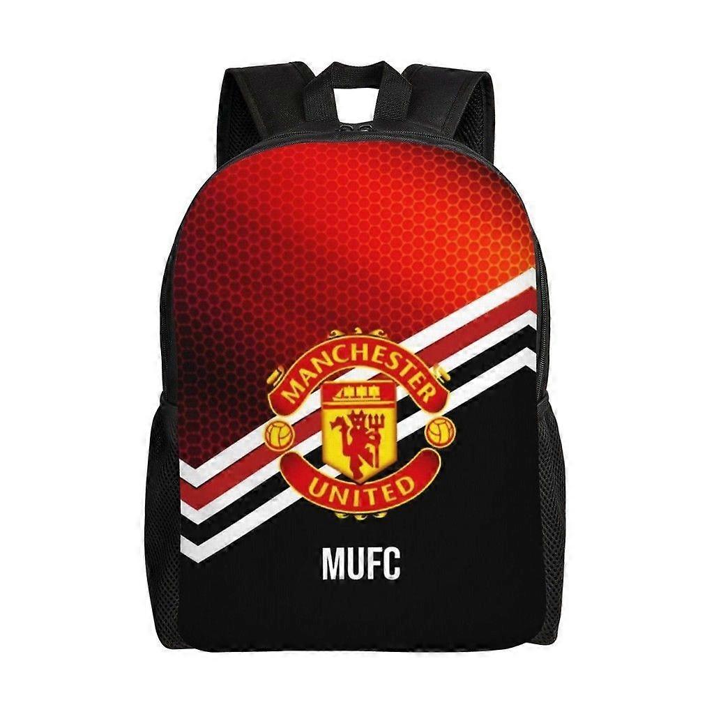 مانشستر يونايتد حقيبة مدرسية كرتون حقيبة ظهر أزياء للأولاد حقيبة مدرسية للطالب حقيبة ظهر للسفر-hjka1502