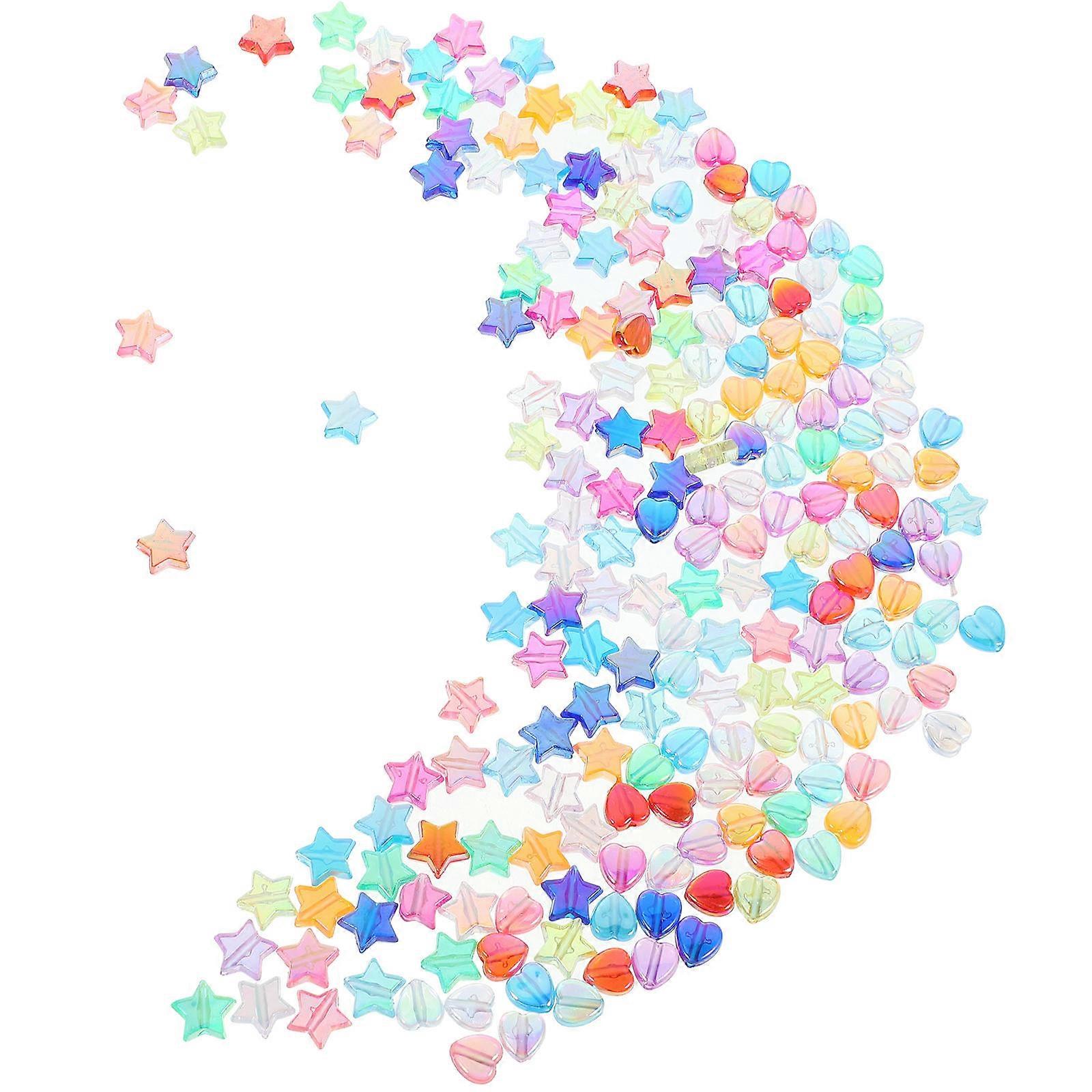 Heart Spacer Beads Acrylic Durable For Diy Craft Projects And Accessories 400Pcs