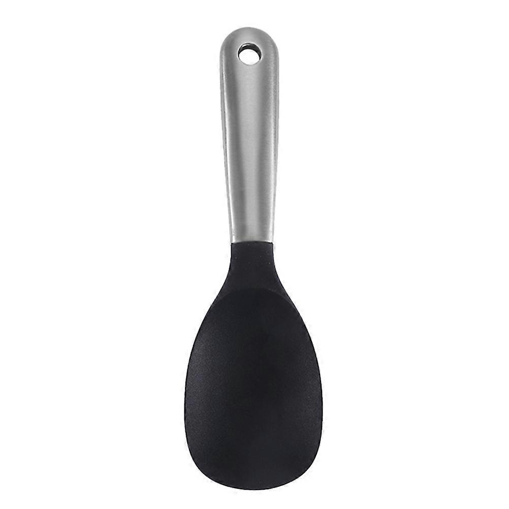 Non-Sticky Rice Serving Spoon In Black For Restaurant Tableware With Long Handle 1Pack