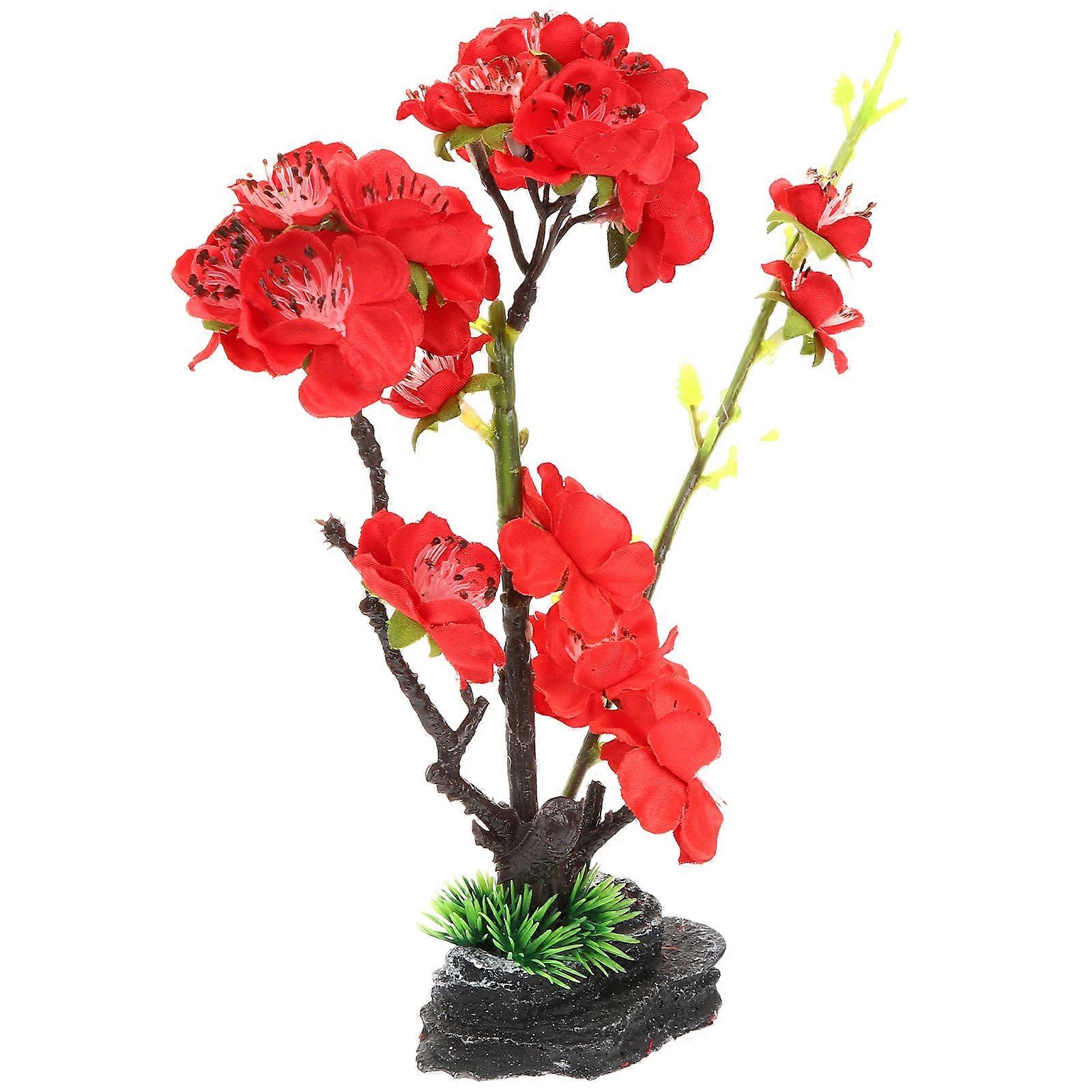 Artificial Flower Sushi Plate Decoration for Japanese Restaurants with Red Color and