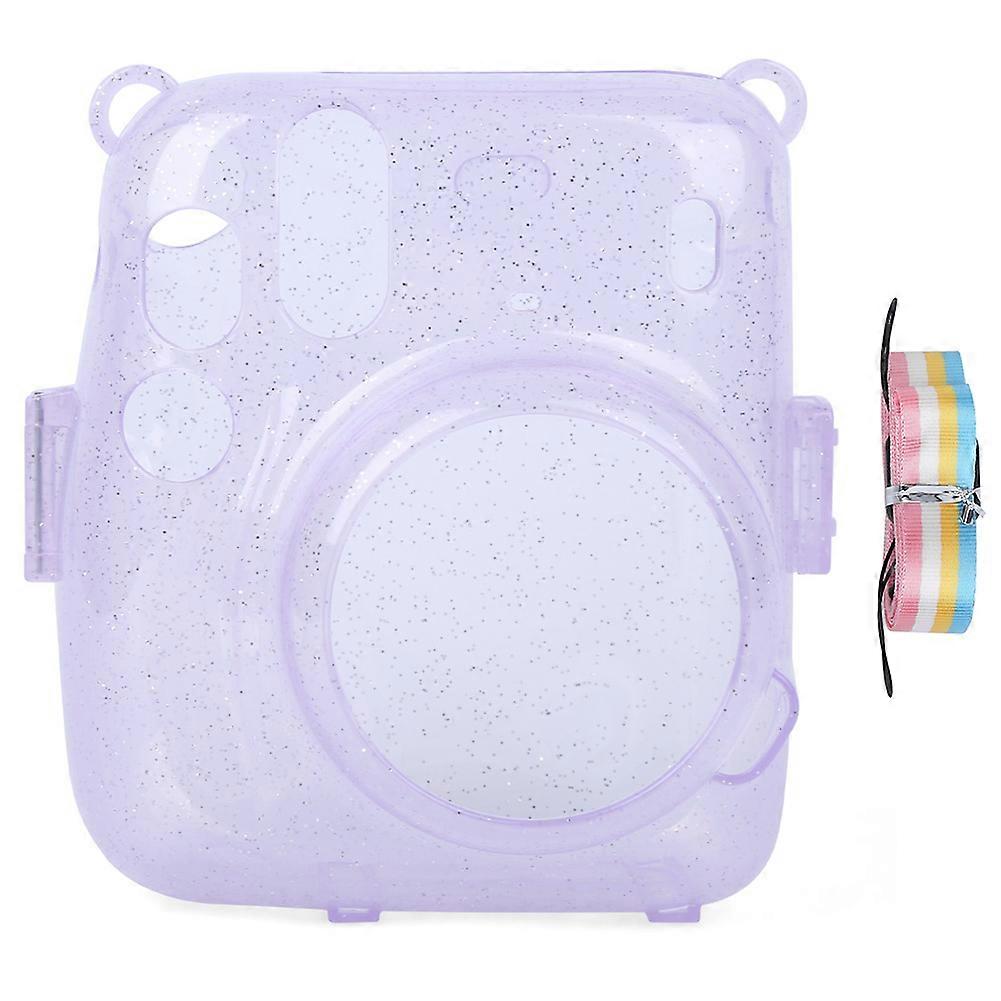 PVC Camera Protective Case Cover Shell Scratch Proof Antifall for Instant Camera mini11(purple )