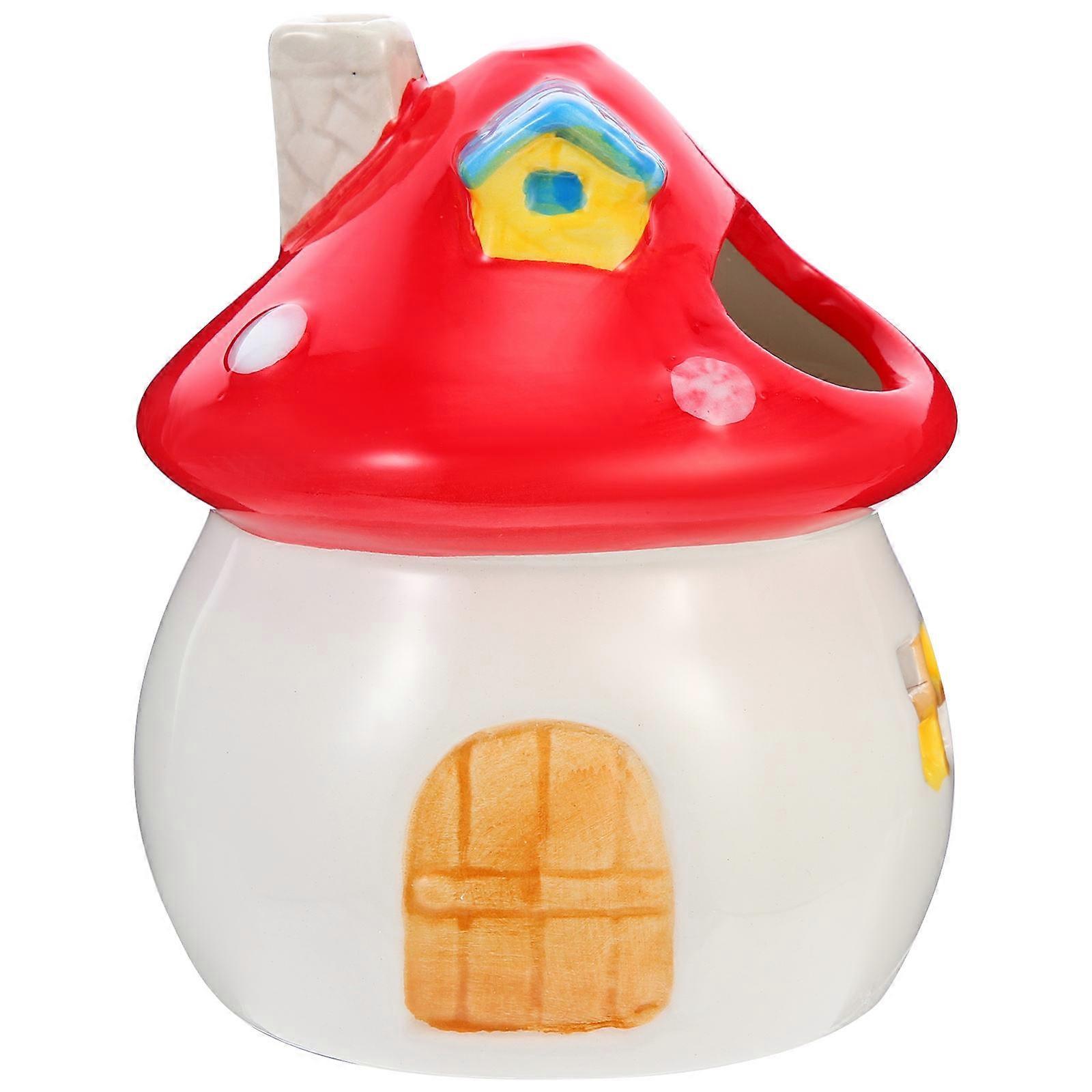 Ceramic Mushroom Hamster House – Durable Pet Hideout & Sleeping Nest for Hamsters, Chinchillas, Gerbils, Indoor Use, Comfortable & Safe