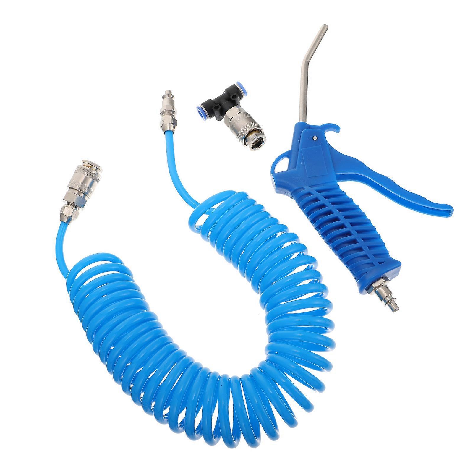 1 Set Air Blower with Coiled Hose for Effective Dust Cleaning Tool