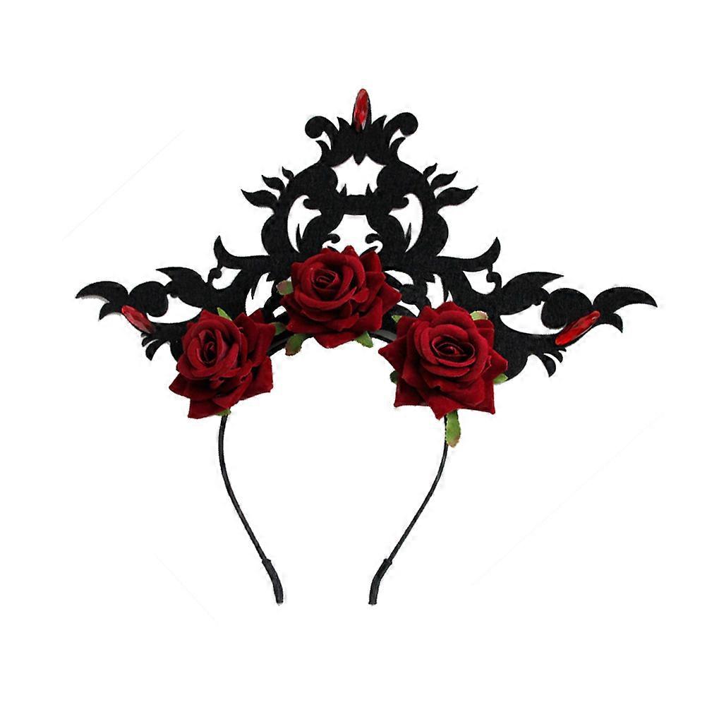 Retro Women Headband with Rosettes for Parties and Decor Multi Color Cloth Gothic Style