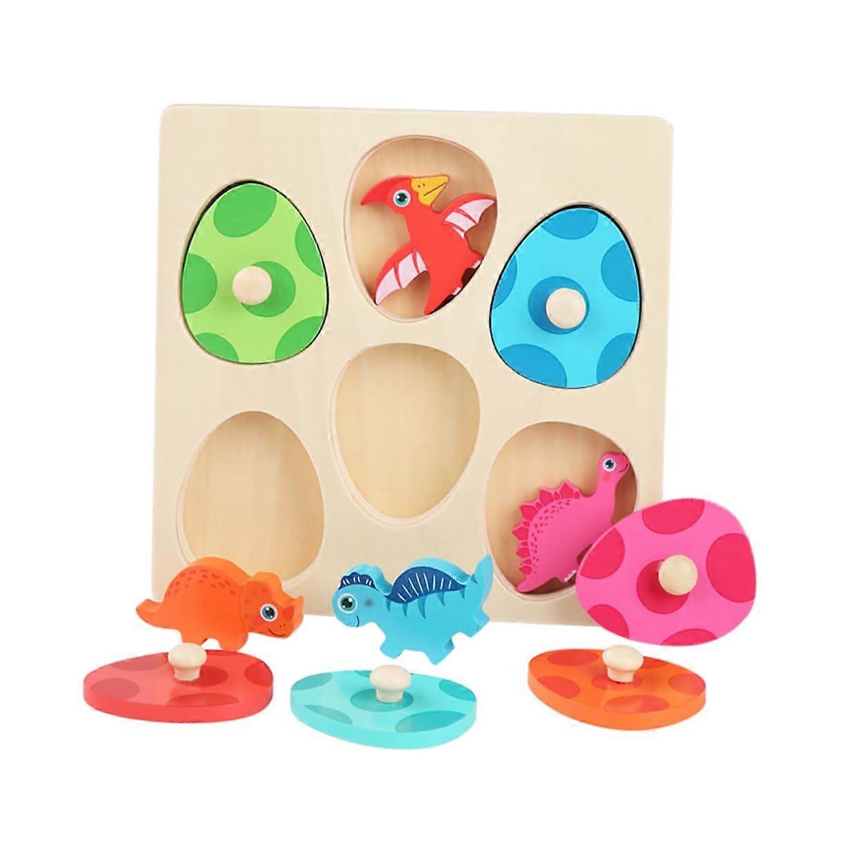 1 Piece Educational Wooden Dinosaur Jigsaw Puzzle Cognitive Skills for Boys and Years Quality and Safe Material