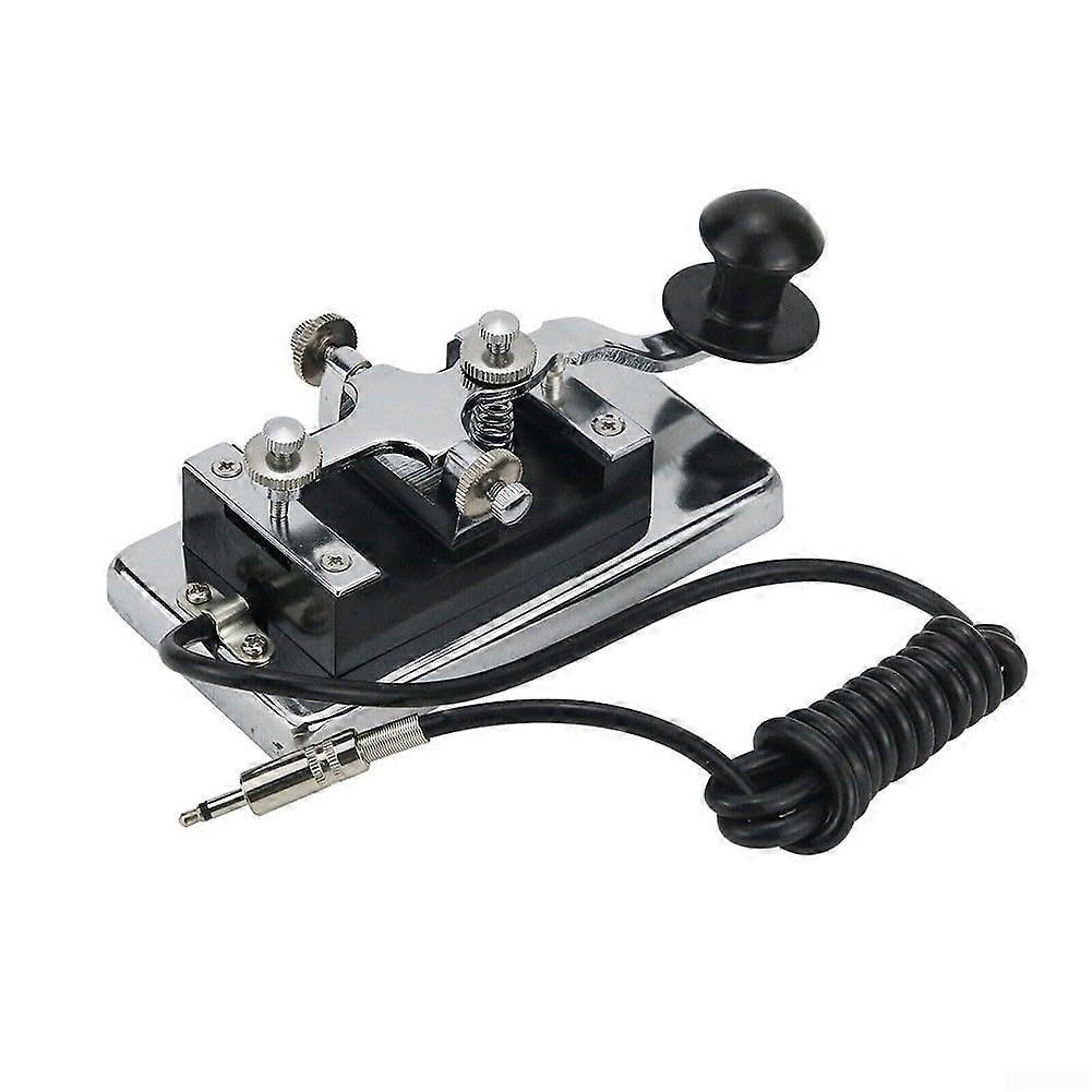 Morset Button CW Telegraph Key K4 Manual Morse Code Key for Shortwave Radio Communication Training Device
