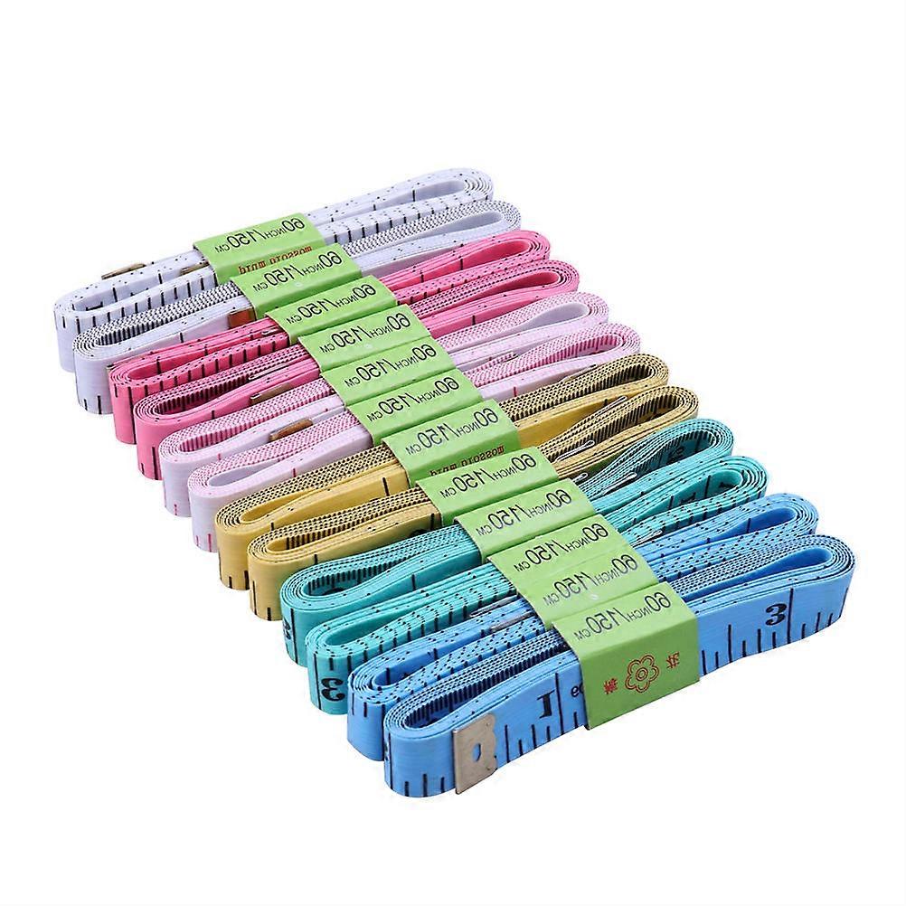 18pcs 1.5M Measuring Tape Flexible Tape Ruler Sewing Tape Measure for Tailor Craftman (Random Color)
