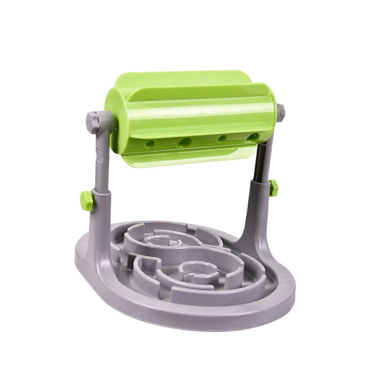 Trommel pet feeder sloweating food training toy leakproof green to prevent overeating and digestive issues promotes longer