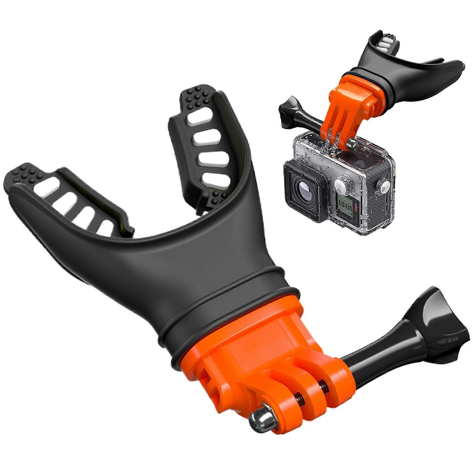 Camera mount with clamp – Guitar holder – Silicone attachment, portable, multipurpose, black/white.