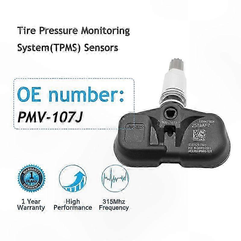 4PCS 315MHz TPMS Tire Pressure Sensors for Toyota and Lexus SUVs & Sedans Monitoring System Replacement Part PMV-107J