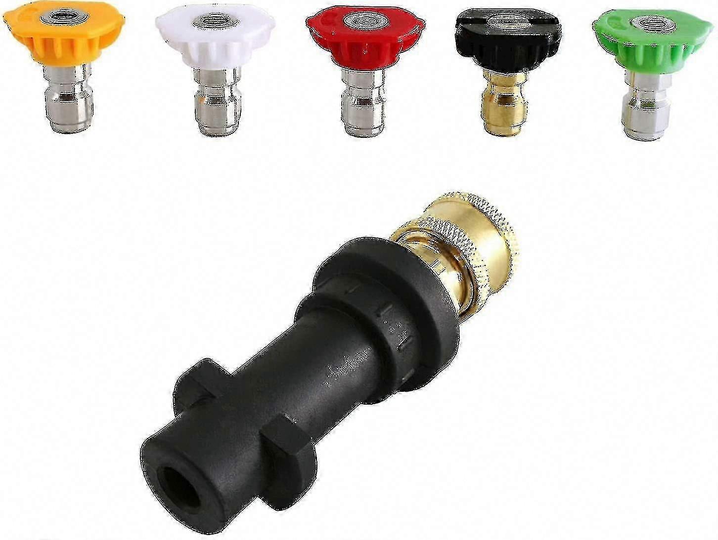 2024 Pressure Washer Adapter for Karcher K2-K7 with 5 Nozzle Tips, 6.35mm Quick Connect