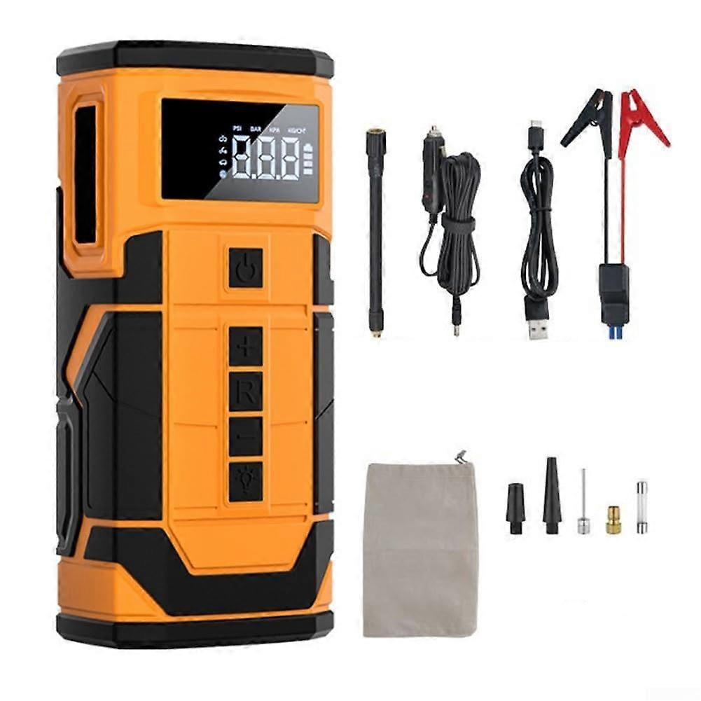 12V Auto Jump Starter 8000mAh Air Compressor Combination With LCD Display Jump Starter Air Pump 150PSI