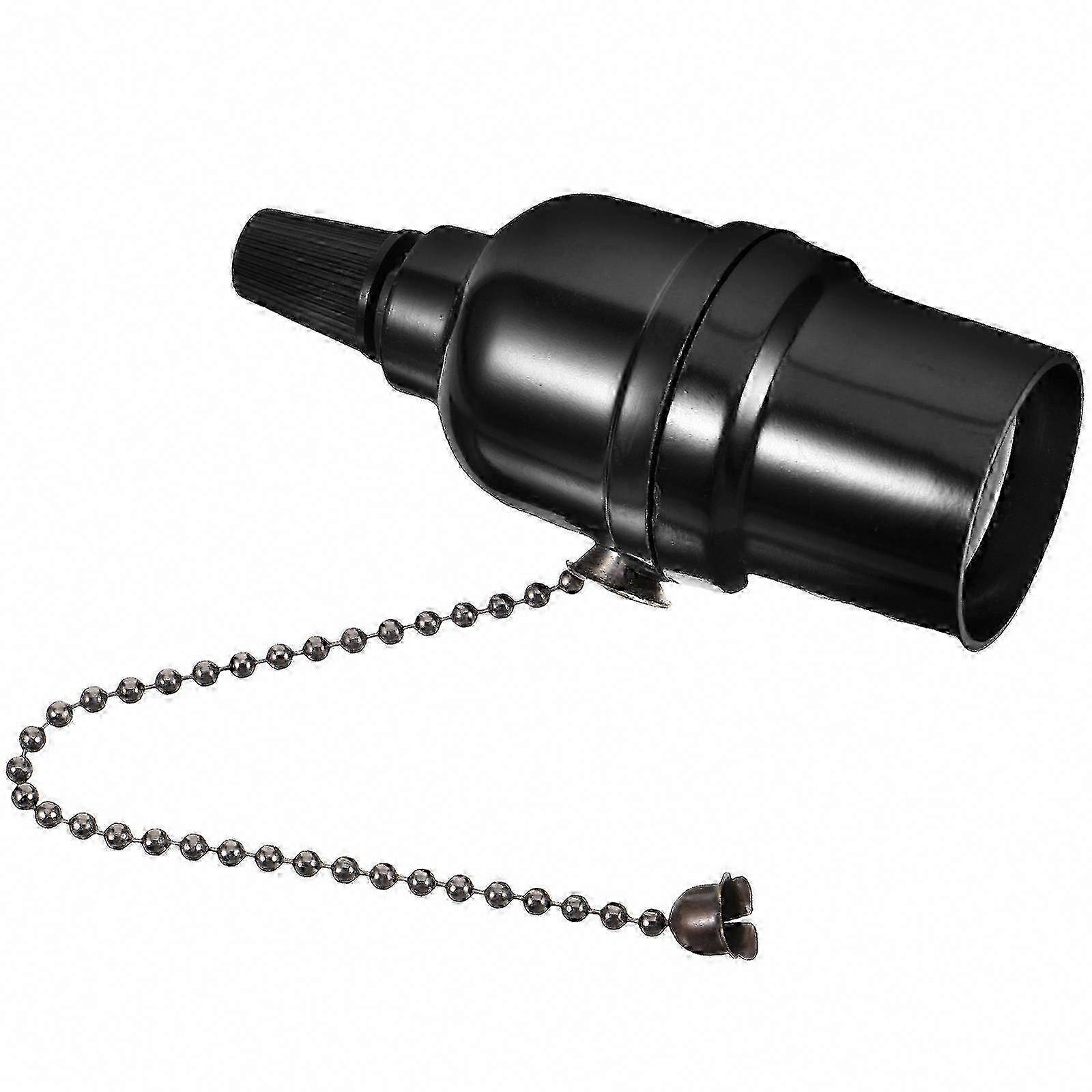 E26 Pull Chain Ceiling Light Fixture with Switch Socket Holder