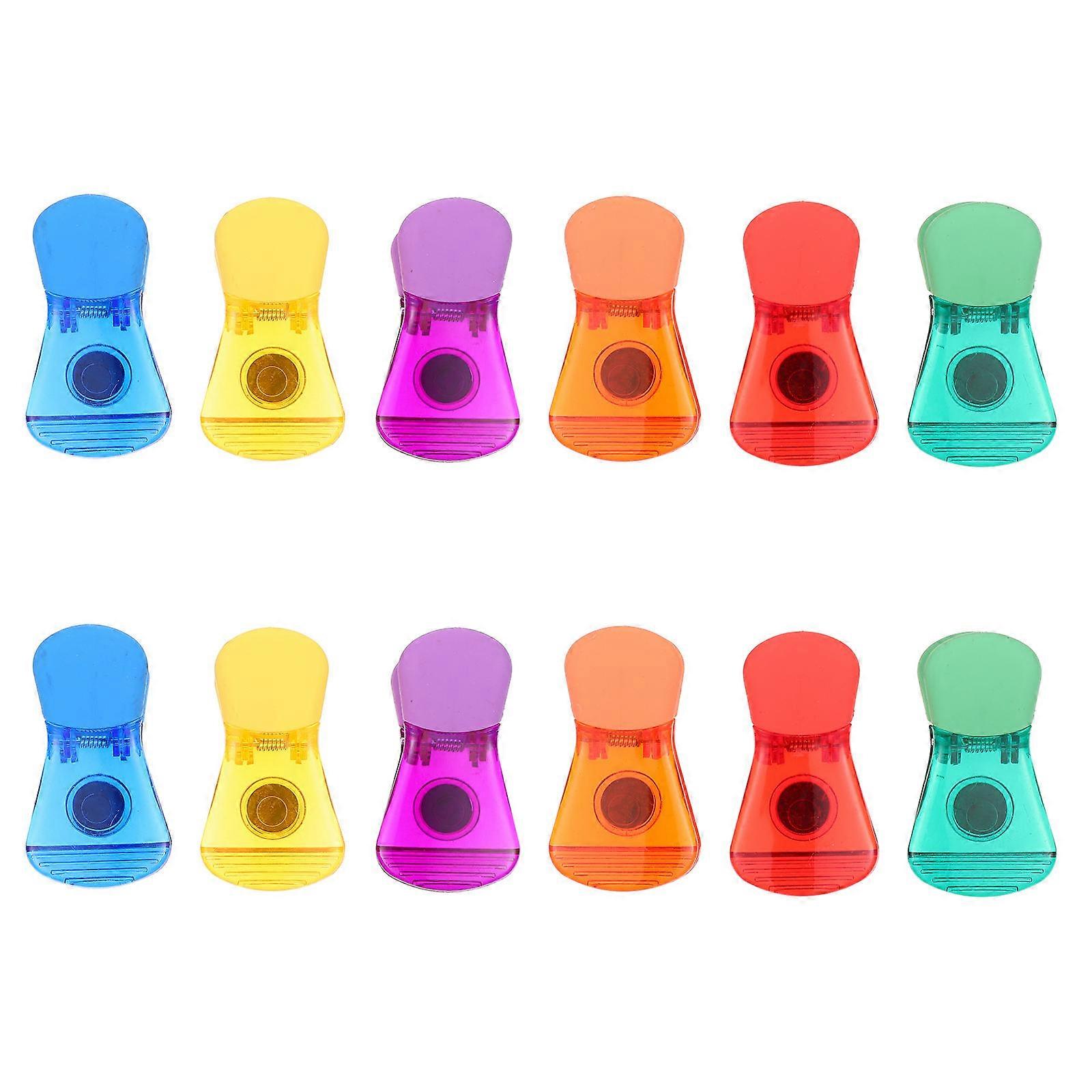 Plastic Sealing Clamps for Home Kitchen Use Assorted Color 12pcs