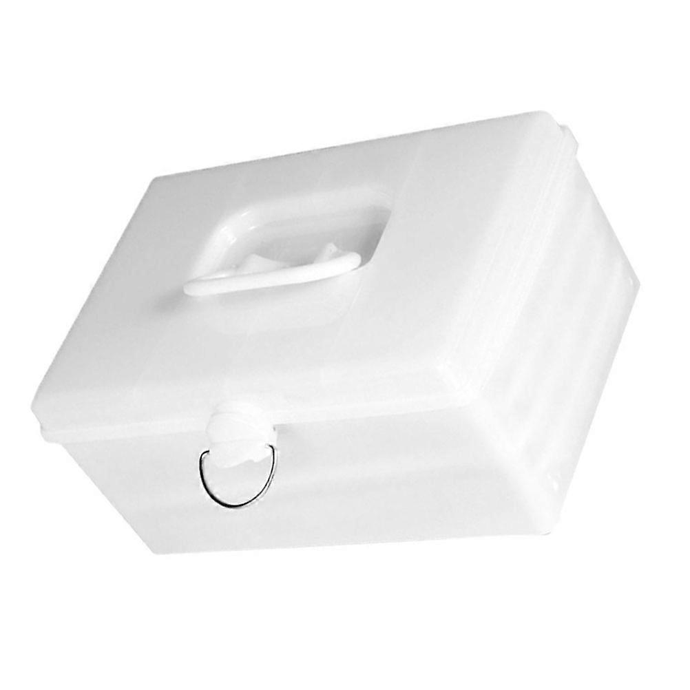 Portable Mahjong Storage Box in White Made of Plastic for Home Use with Large Capacity and