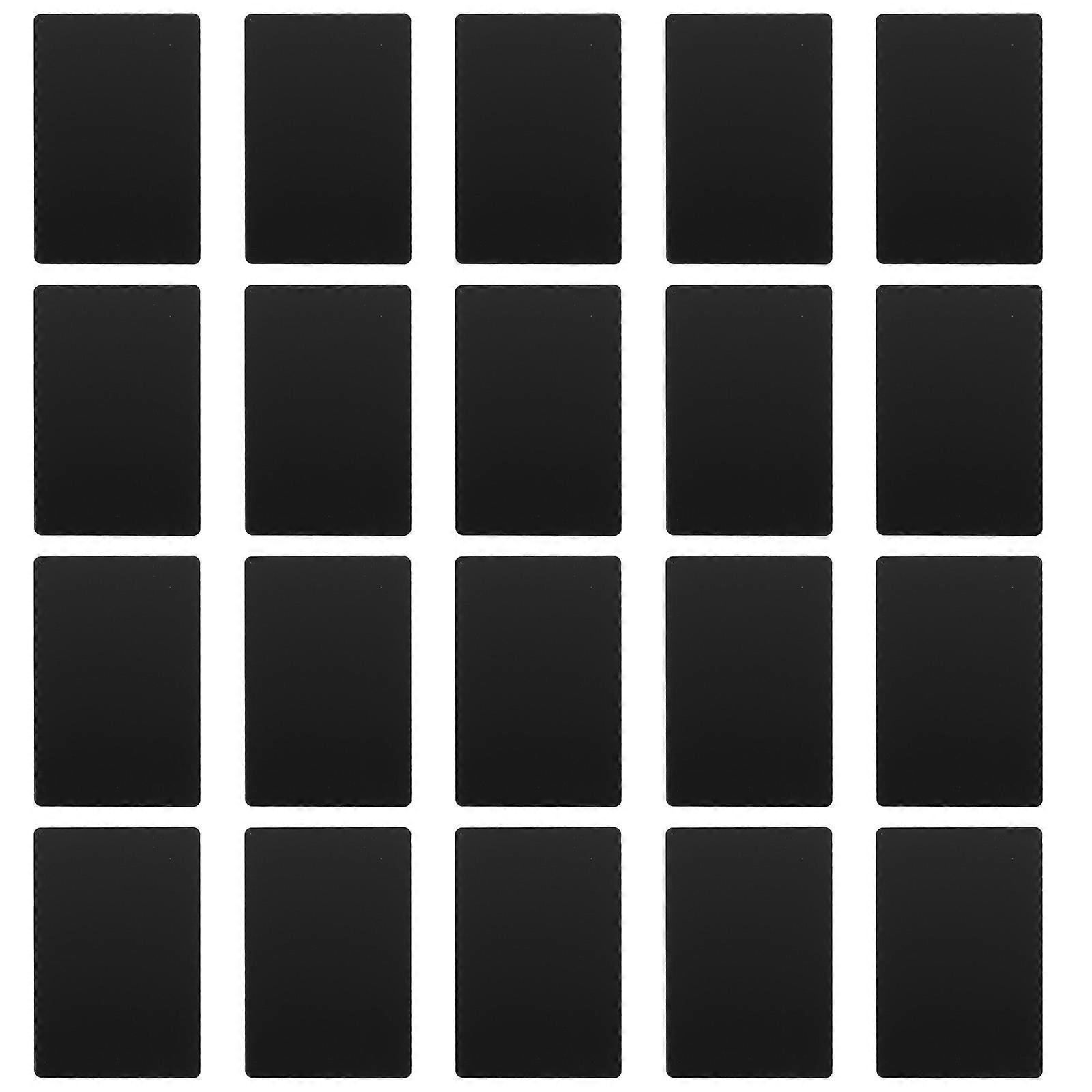 Aluminum Plaque For Engraving 50Pack Business Use Blank Cards With Rectangular Shape In Black Suitable For First Meetings Of Professionals
