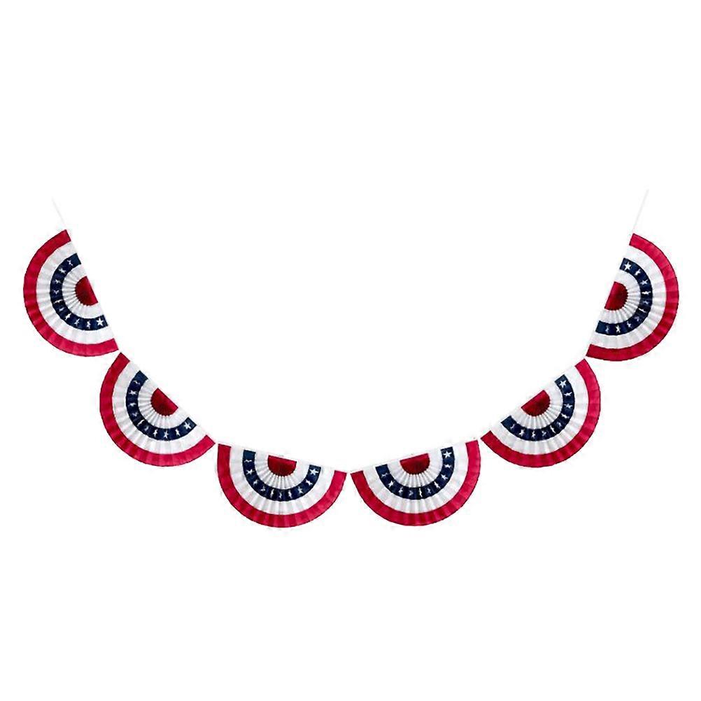 Independence Day Banner for Decoration Made of Polyester Assorted Color Lightweight and Durable 1 Set