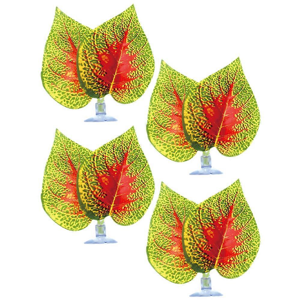 Fish Tank Artificial Plants 4Pcs Decorative Faux Plants Assorted Color Suitable For Aquariums And Reptile Settings