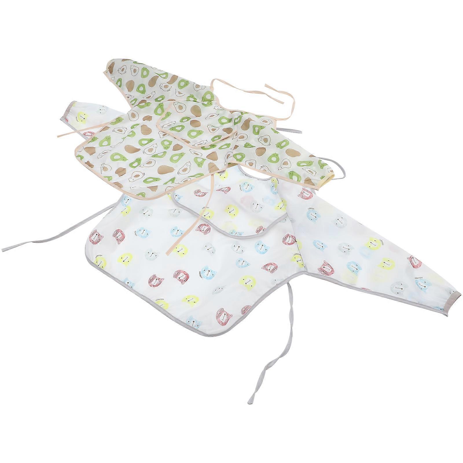 Baby Full Body Bibs For Toddlers Assorted Color Easy To Clean 2Set