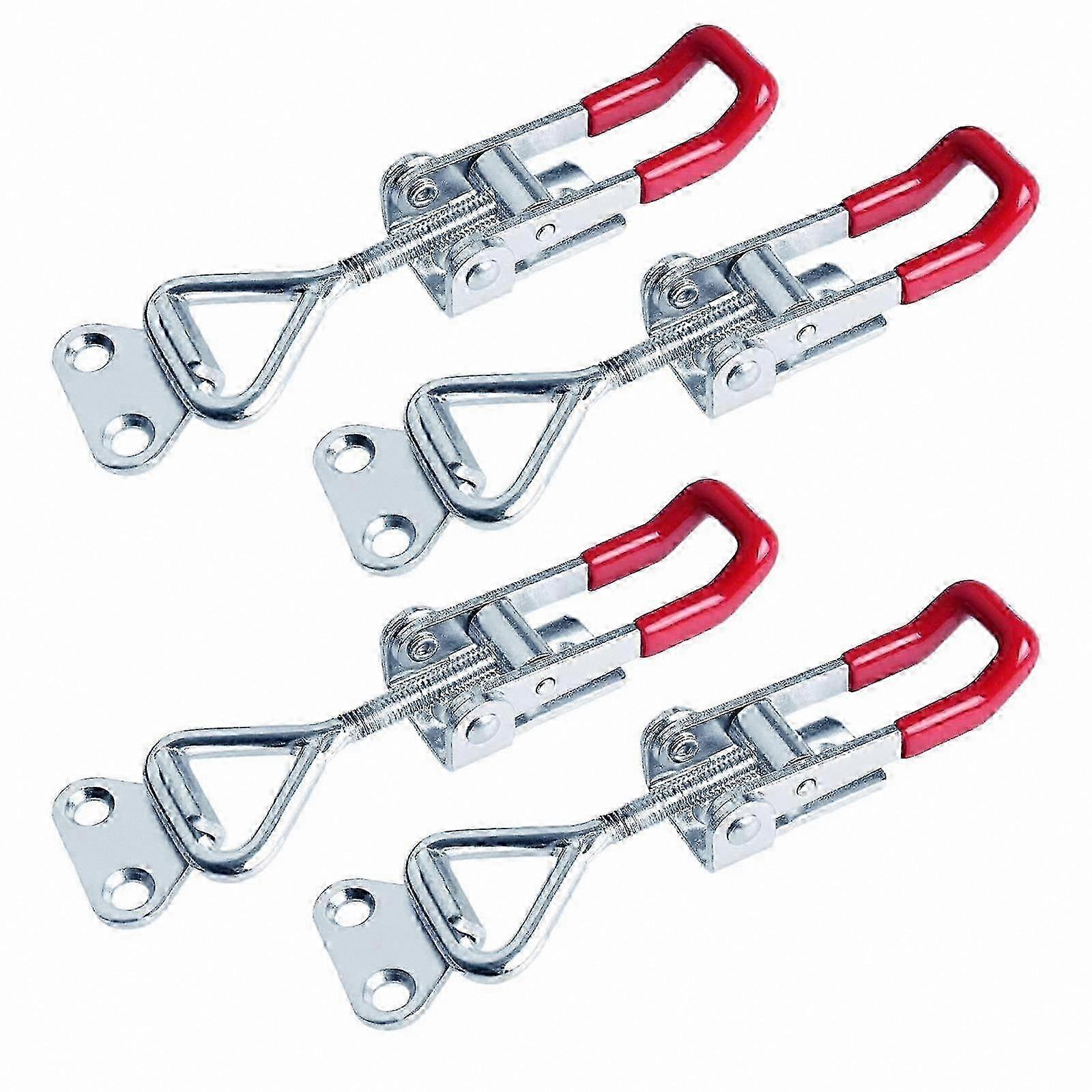 4-Pack Adjustable Toggle Clamps for Doors, Cabinets, and Tool Boxes - Durable Metal Latch Mechanism