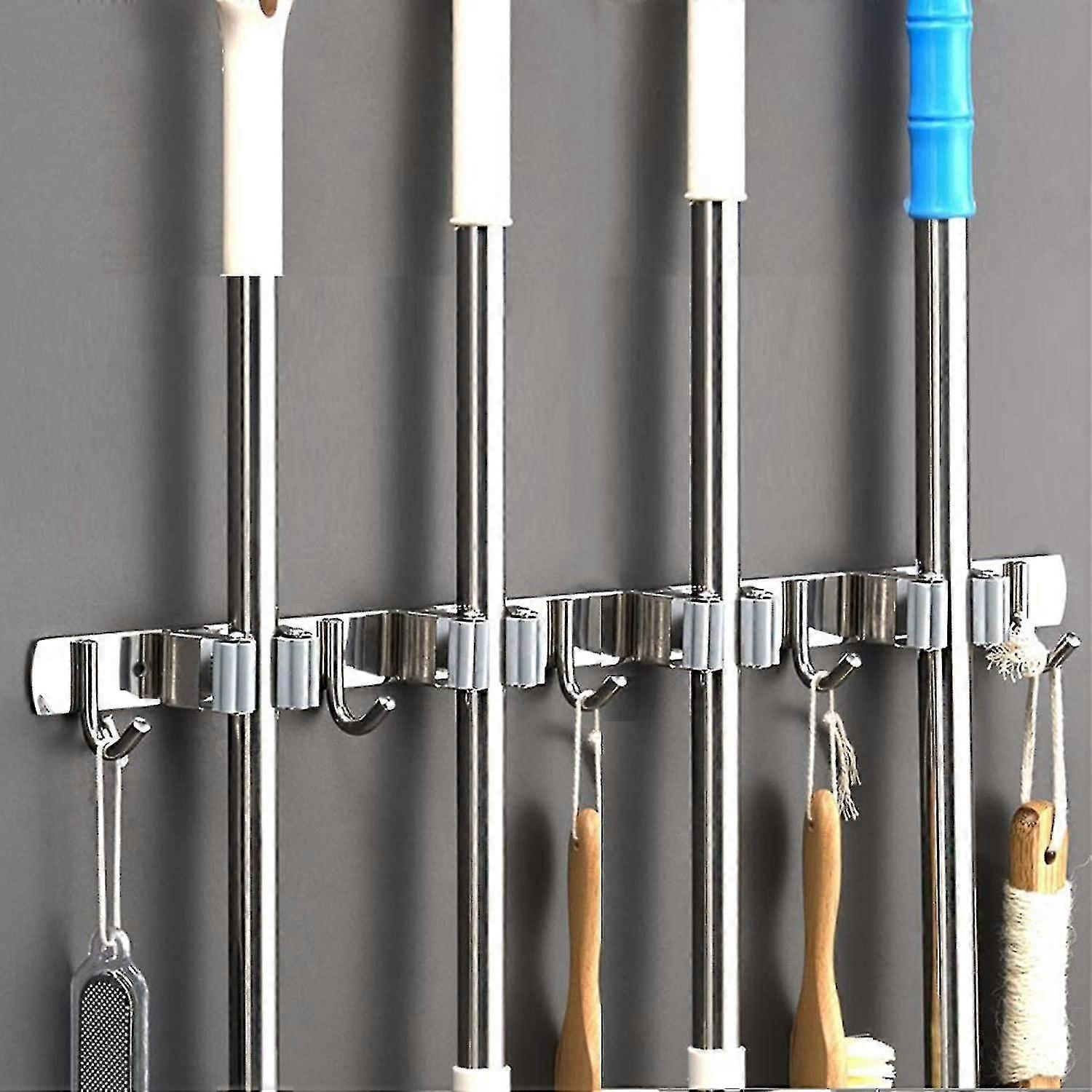 Mop Holder, Tidy Organizer, Wall Mounted Organizer With 4 Position
