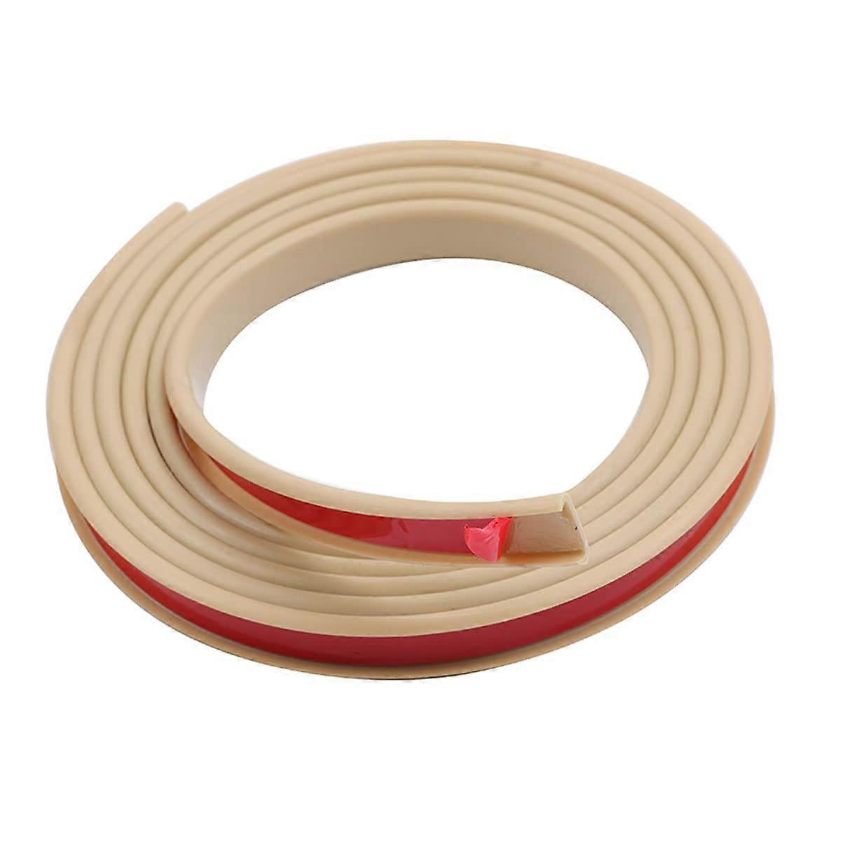U-Shape Flexible Edge Tapes Self-Adhesive 1.2 cm Wide for Cabin Protection Guard - 5 Metre Roll in Flesh Color
