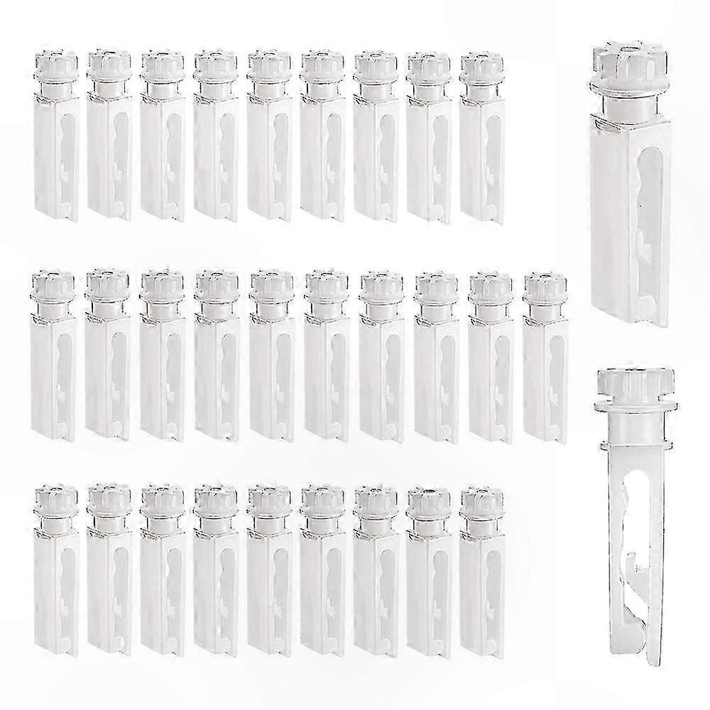White Replacement Stems for Vertical Blinds, 30-Pack, Durable Blind Carriers for Windows