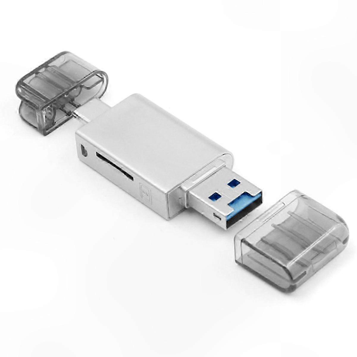 USB C and USB 2.0 Card Reader for Nano Memory and Micro SD Cards-Compatible with Huawei Phones and Laptops