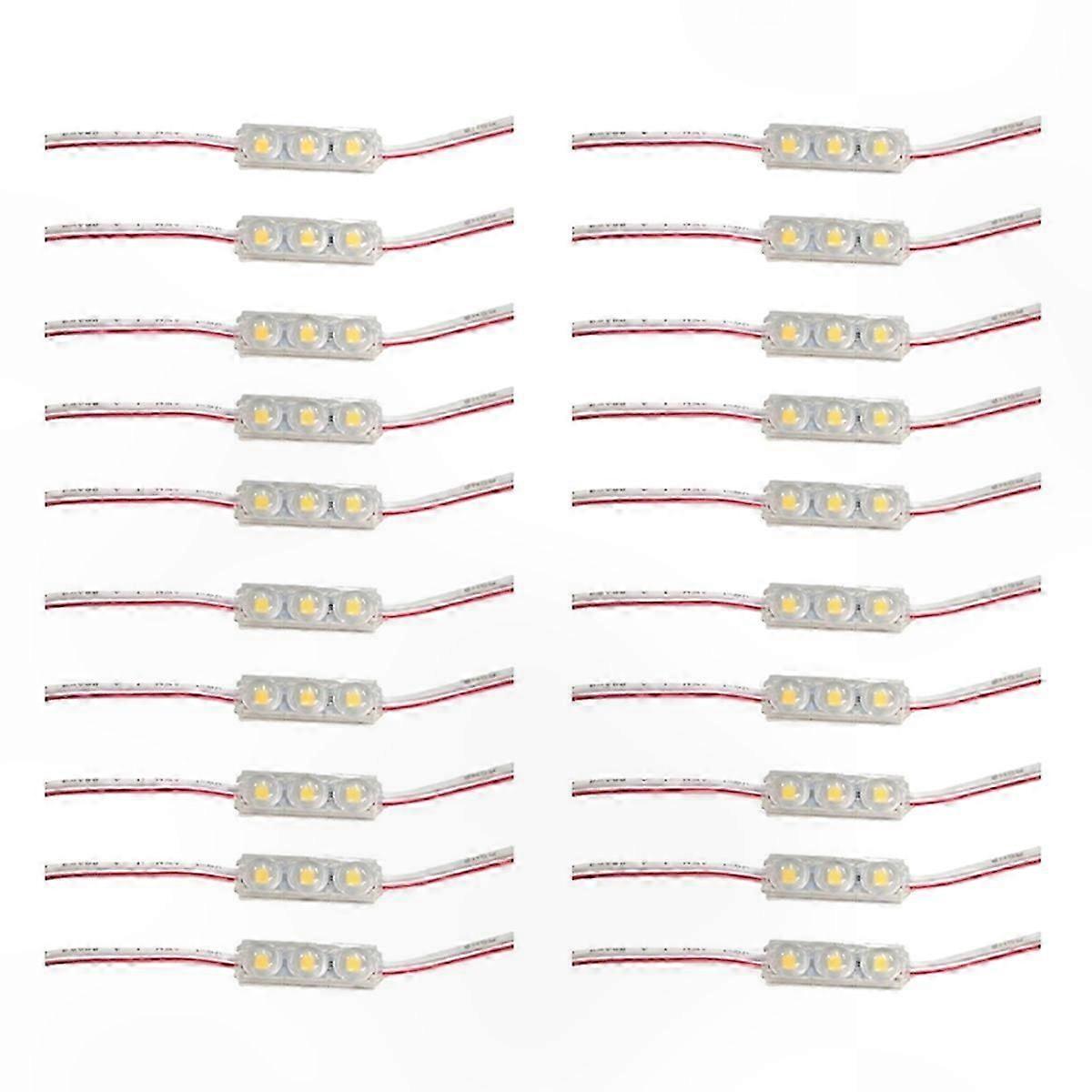 LED Module Lighting Kit, 20 Pack, IP67 Waterproof, 3 LED per Module, DC12V, 1.5W, Mirror Backlight Solution