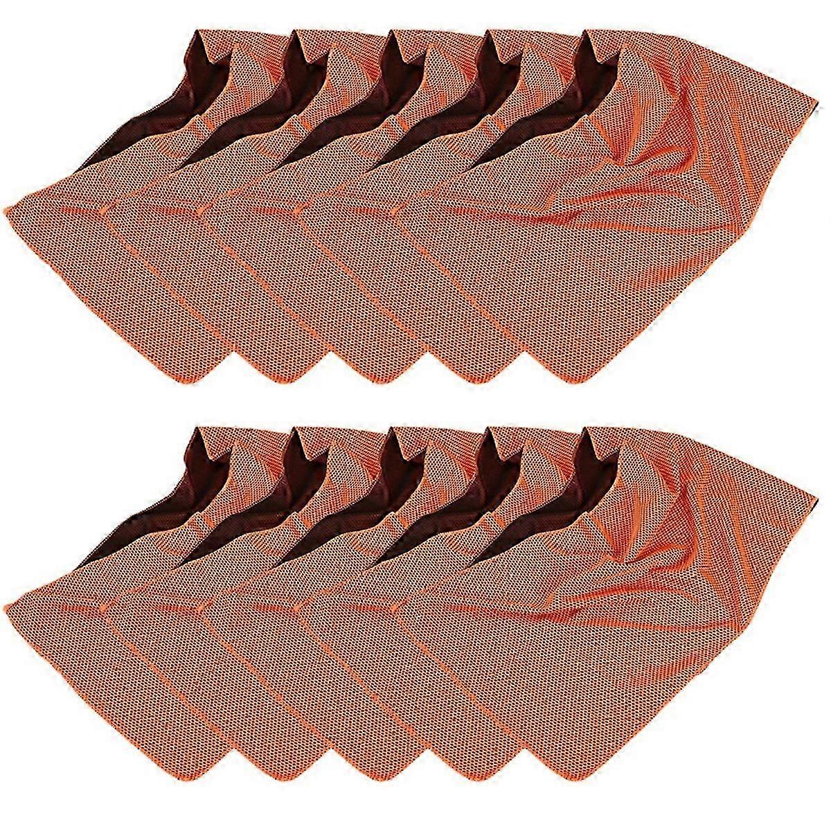 Orange Sports Towel, Quick-Drying, Outdoor Cooling