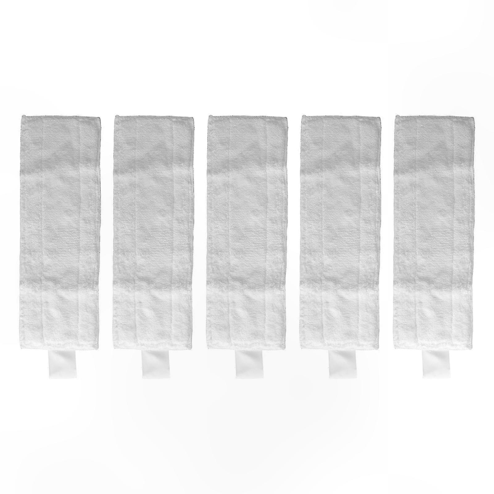5-Pack Washable Microfiber Mop Pads for Floor Steam Cleaning Systems, Compatible with Multiple Models