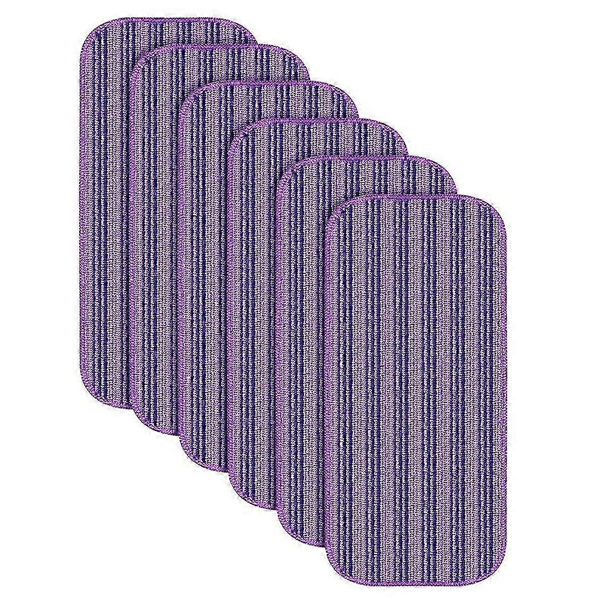 Reusable Microfiber Mop Pad Refill Pack - 6 Wet Pads for Wet Jet Mopping, Washable Dry Cloths